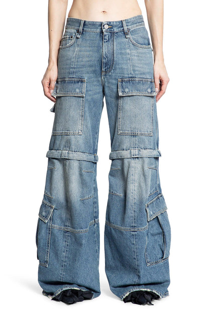 Flared Denim Cargo Pants - Antonioli.eu