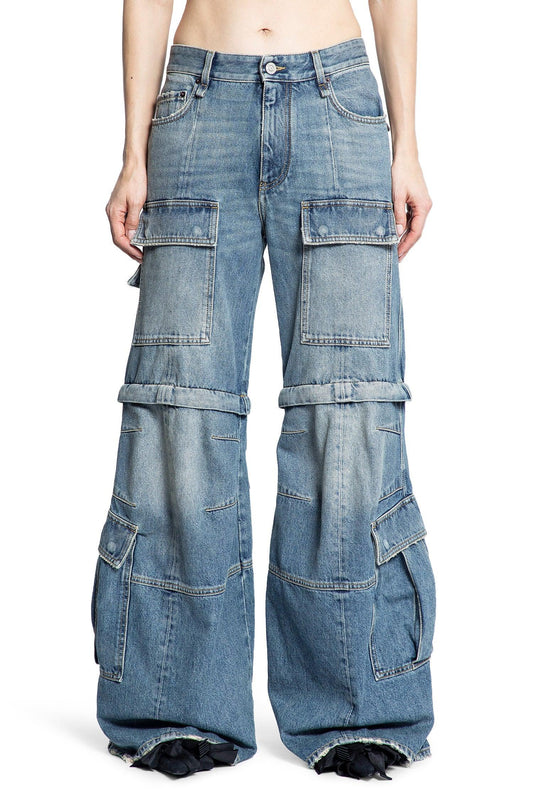 Flared Denim Cargo Pants - Antonioli.eu