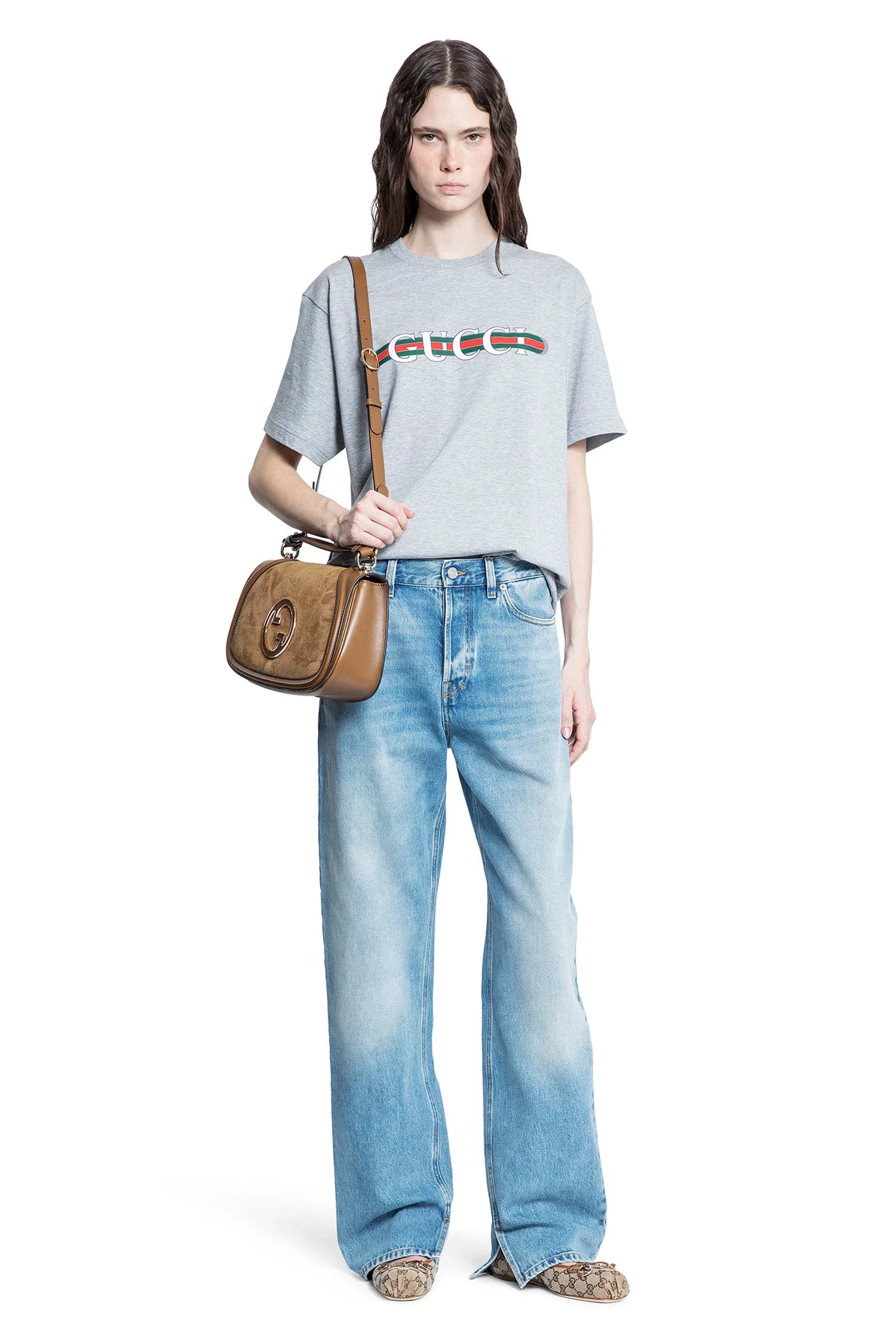 GUCCI WOMAN GREY T-SHIRTS & TANK TOPS - Antonioli.eu