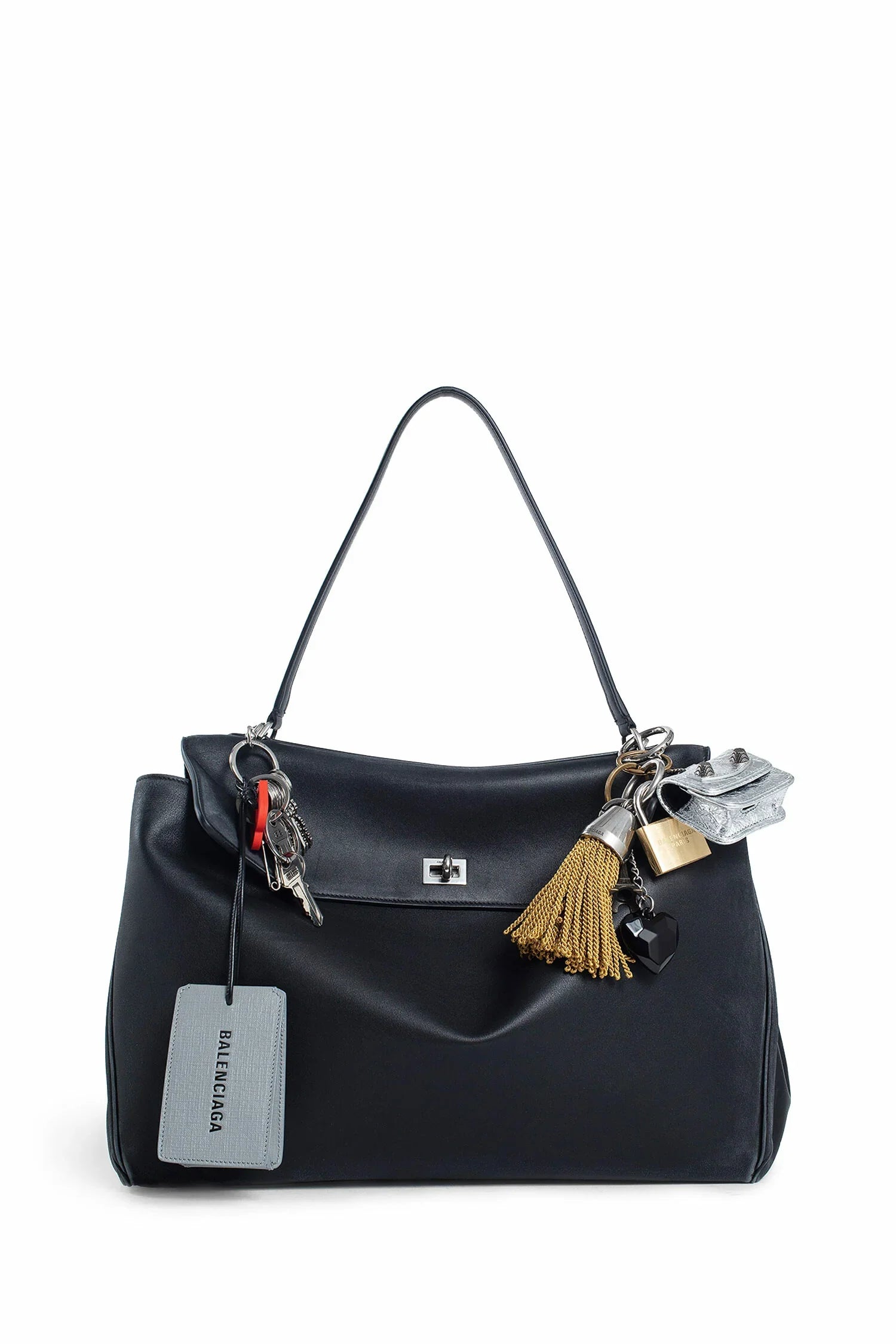BALENCIAGA WOMAN BLACK TOP HANDLE BAGS - Antonioli.eu