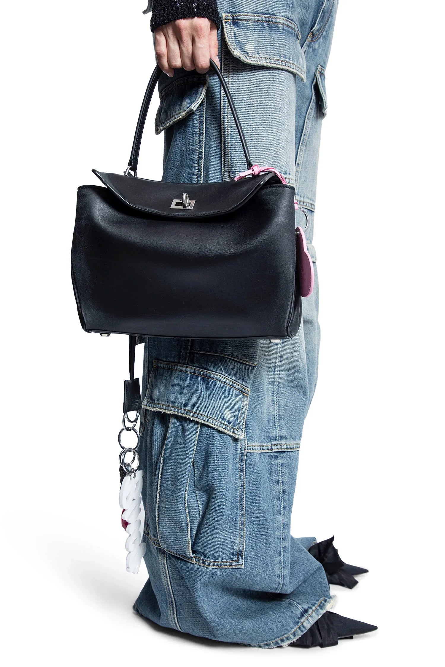 BALENCIAGA WOMAN BLACK TOP HANDLE BAGS - Antonioli.eu