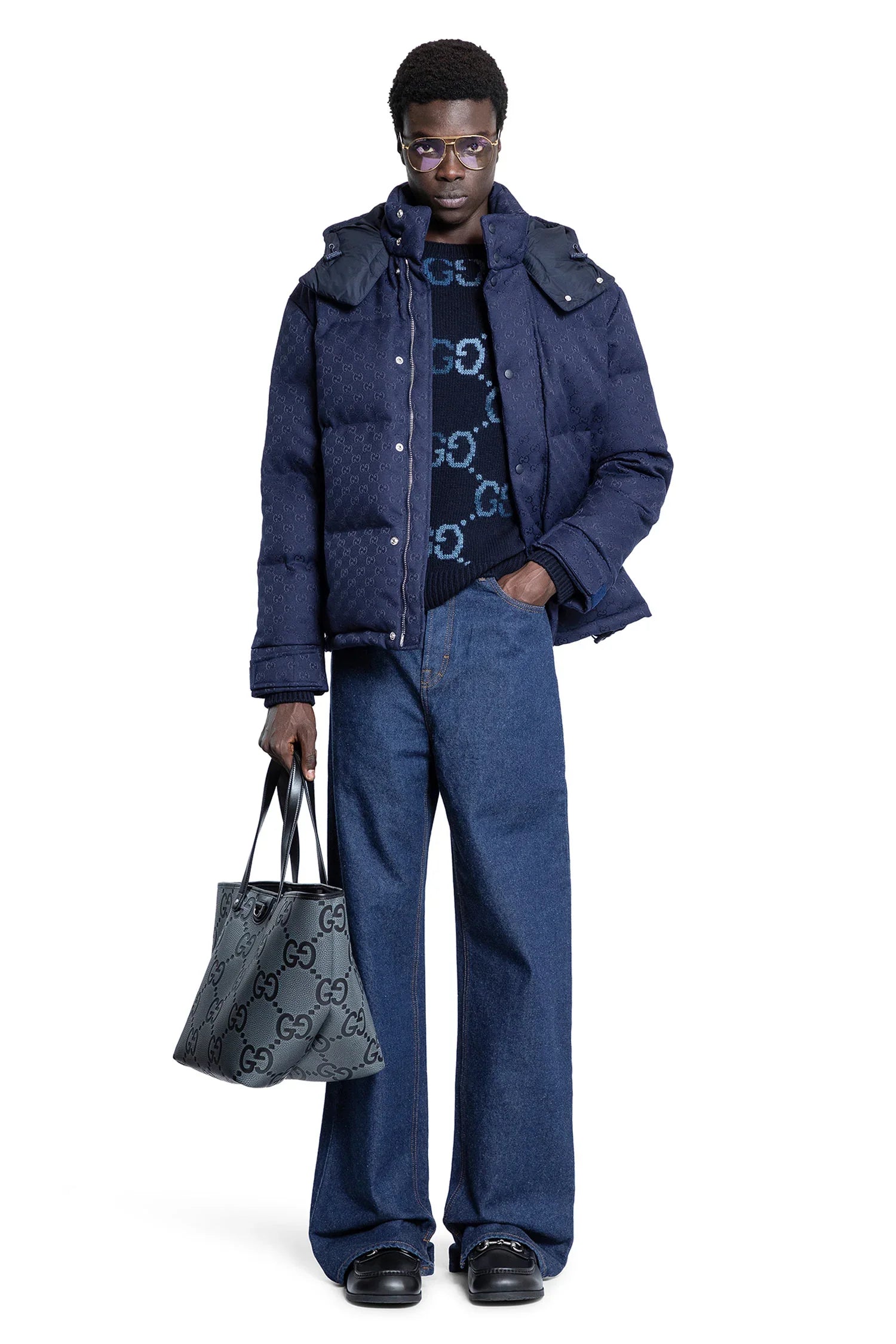 GG Canvas Down Jacket - Antonioli.eu