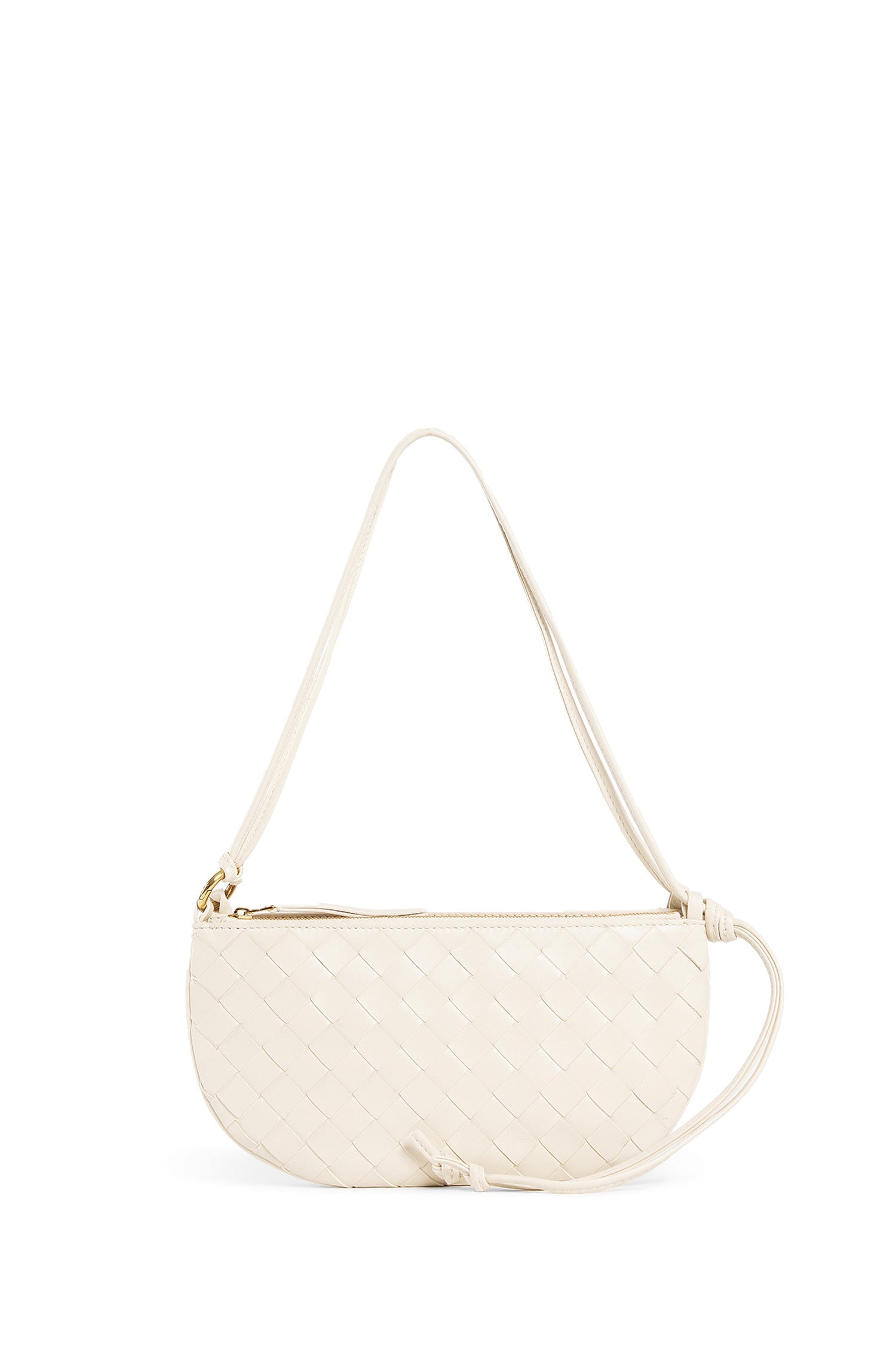 BOTTEGA VENETA WOMAN OFF-WHITE SHOULDER BAGS