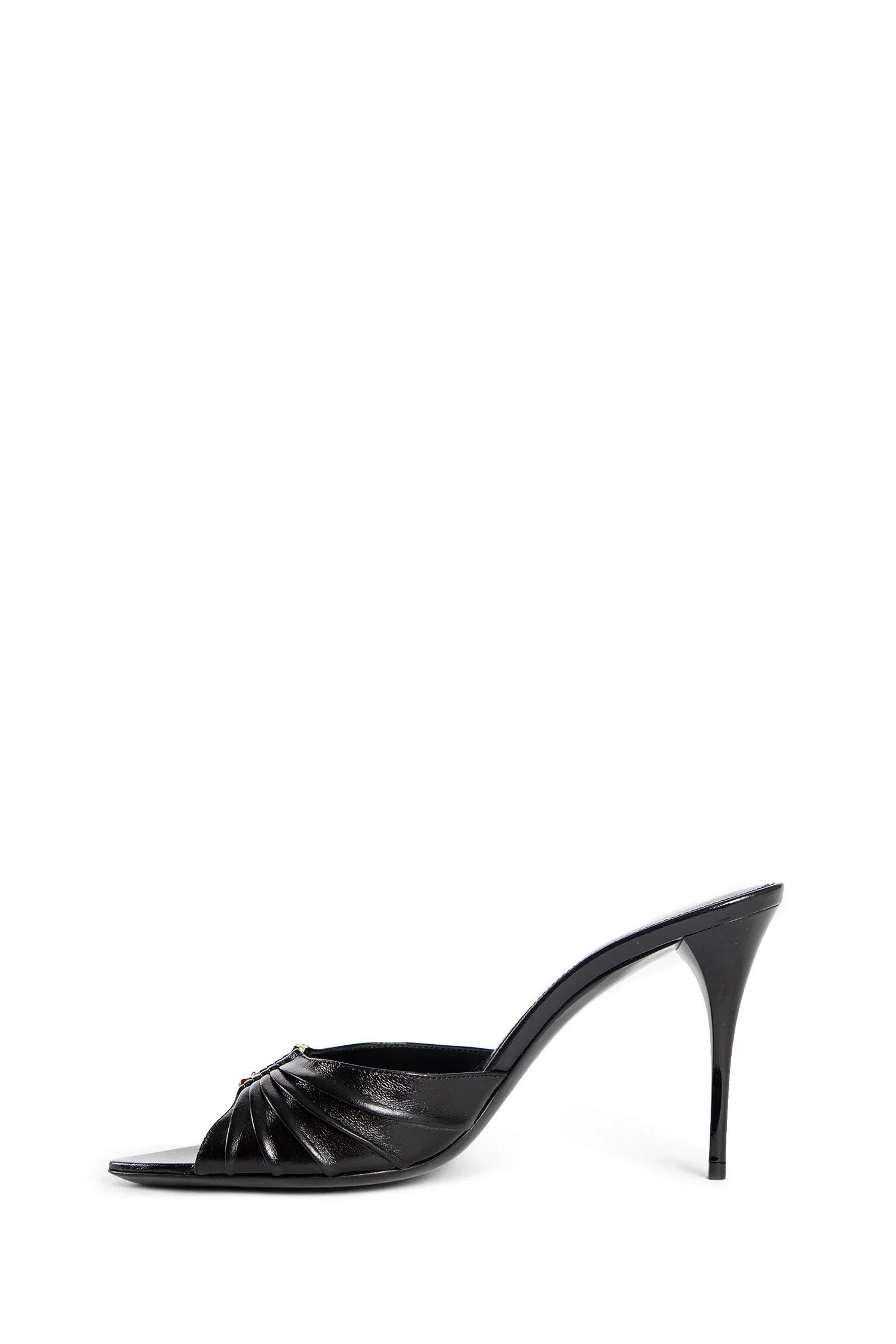 SAINT LAURENT WOMAN BLACK SANDALS & SLIDES - Antonioli.eu