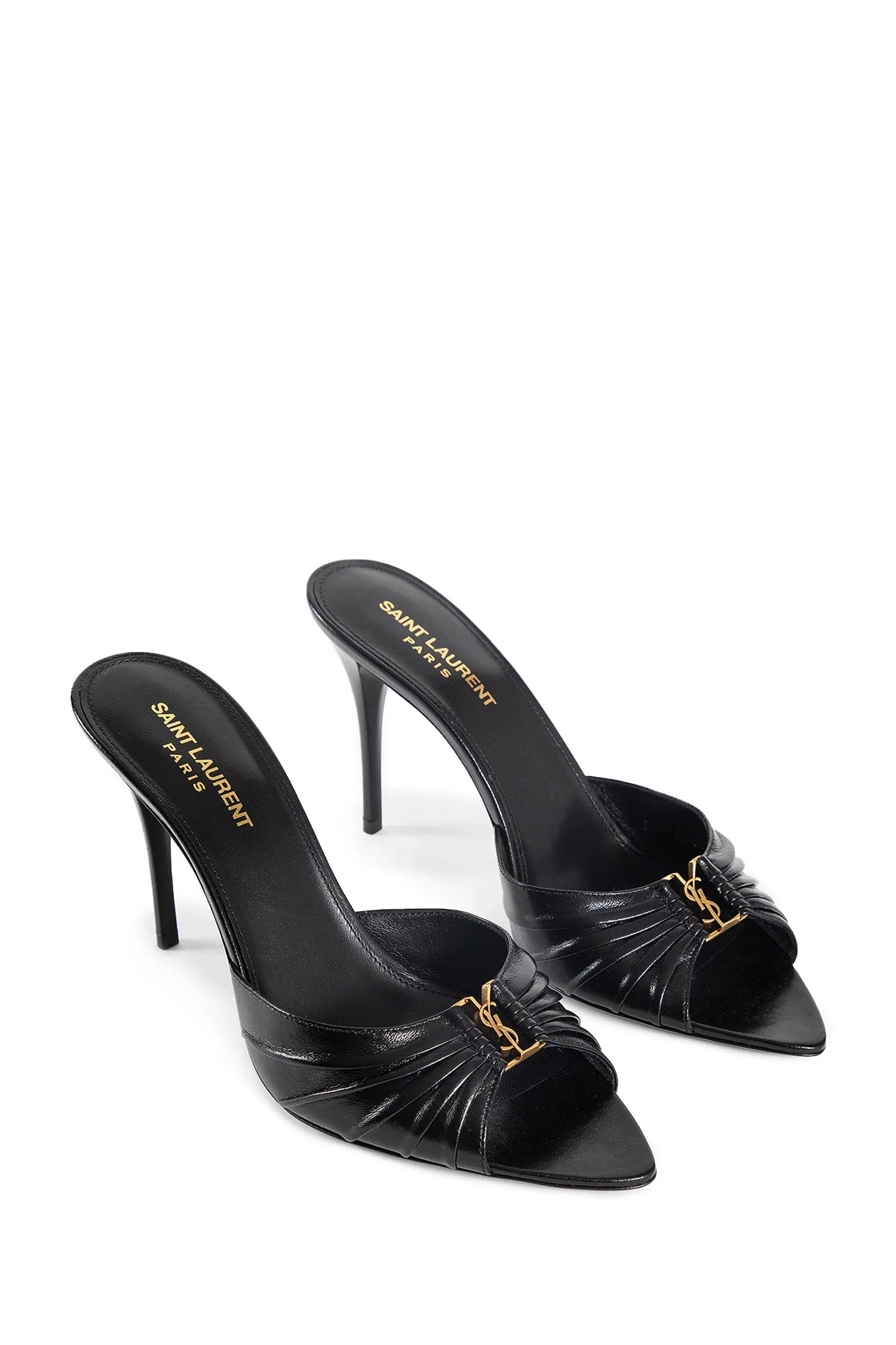 SAINT LAURENT WOMAN BLACK SANDALS & SLIDES - Antonioli.eu