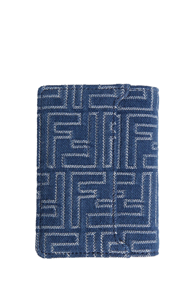 FF Denim and Leather Bi-Fold Card Holder - Antonioli.eu