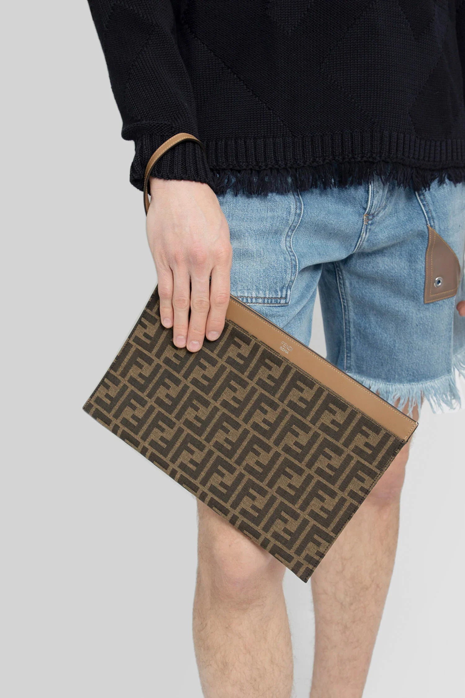FF Jacquard Flat Medium Pouch - Antonioli.eu