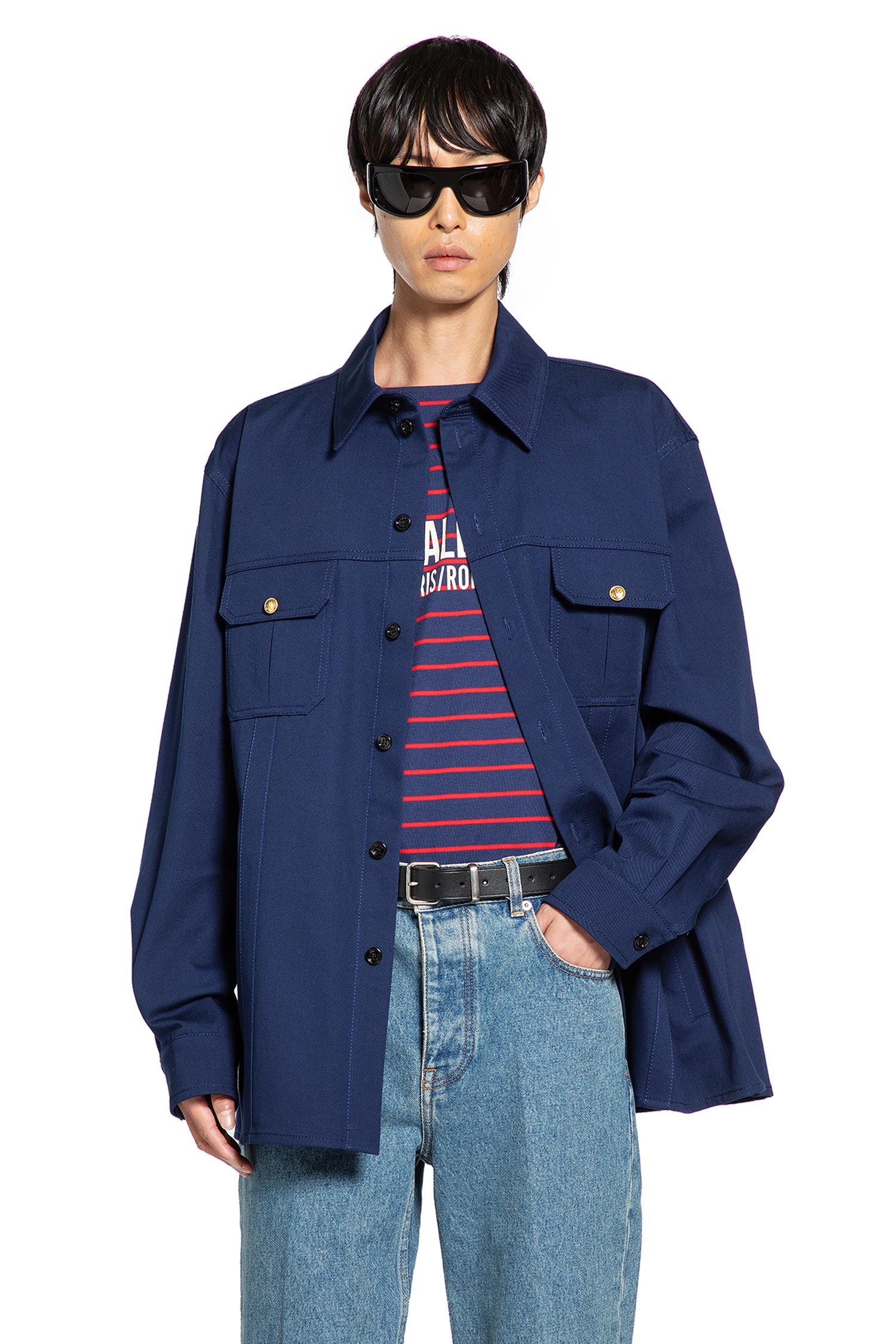 Cotton Gabardine Overshirt - Antonioli.eu