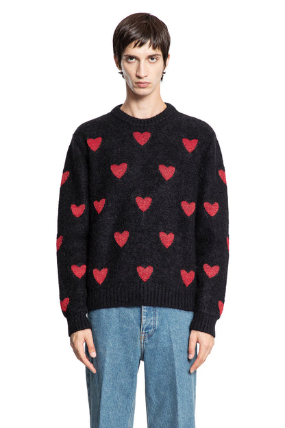 Heart Jacquard Mohair And Lurex Jumper - Antonioli.eu