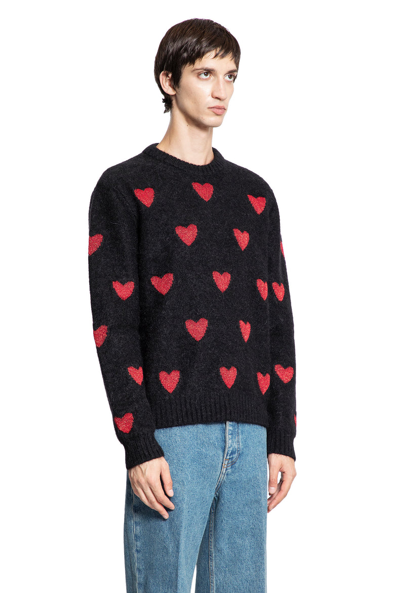 Heart Jacquard Mohair And Lurex Jumper - Antonioli.eu