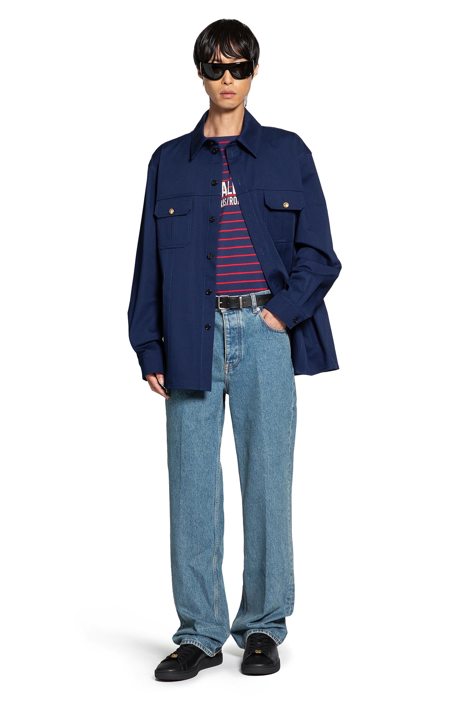 Chez Valentino Striped Long Sleeve T-Shirt