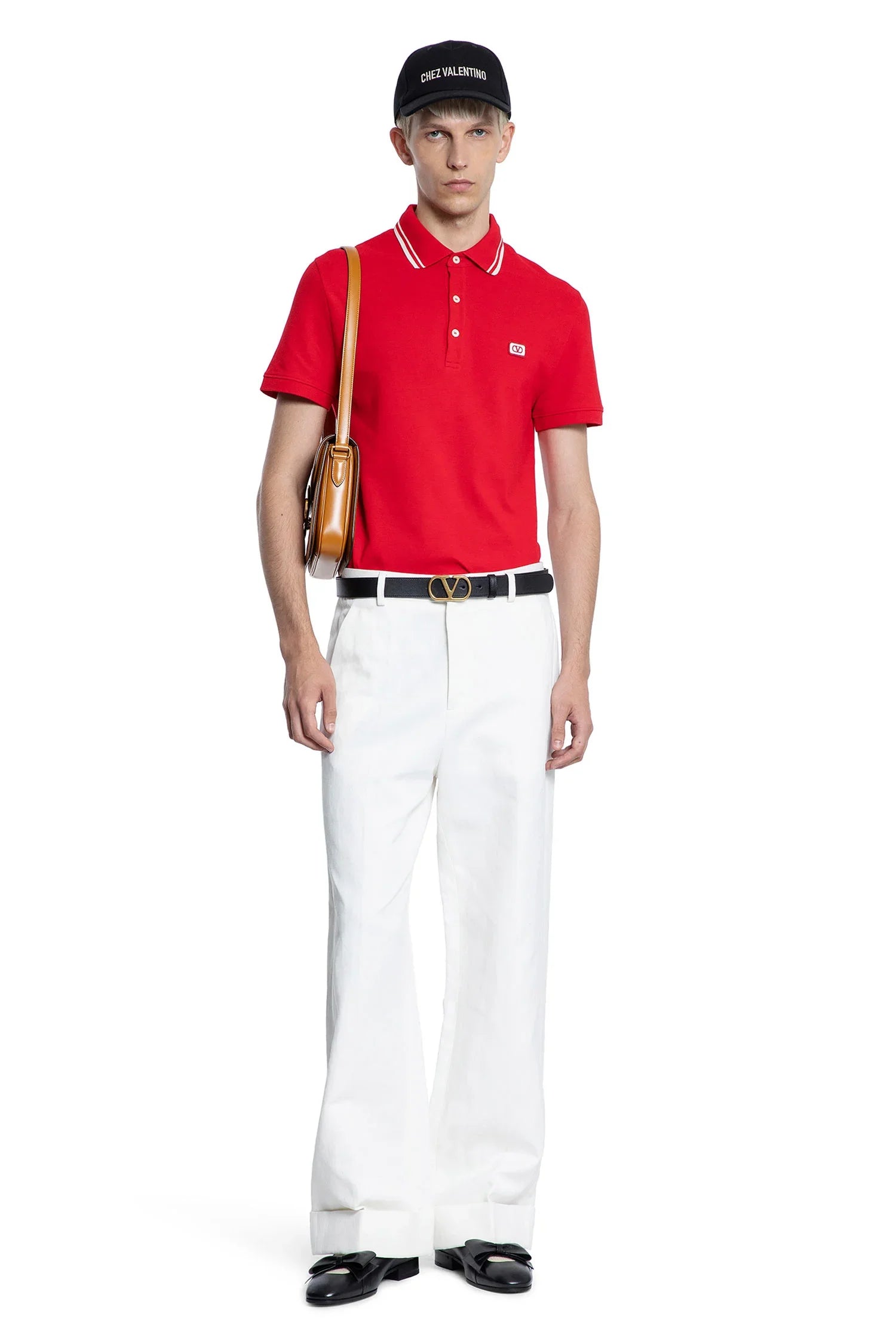 VLogo Patch Cotton Piqué Polo Shirt - Antonioli.eu