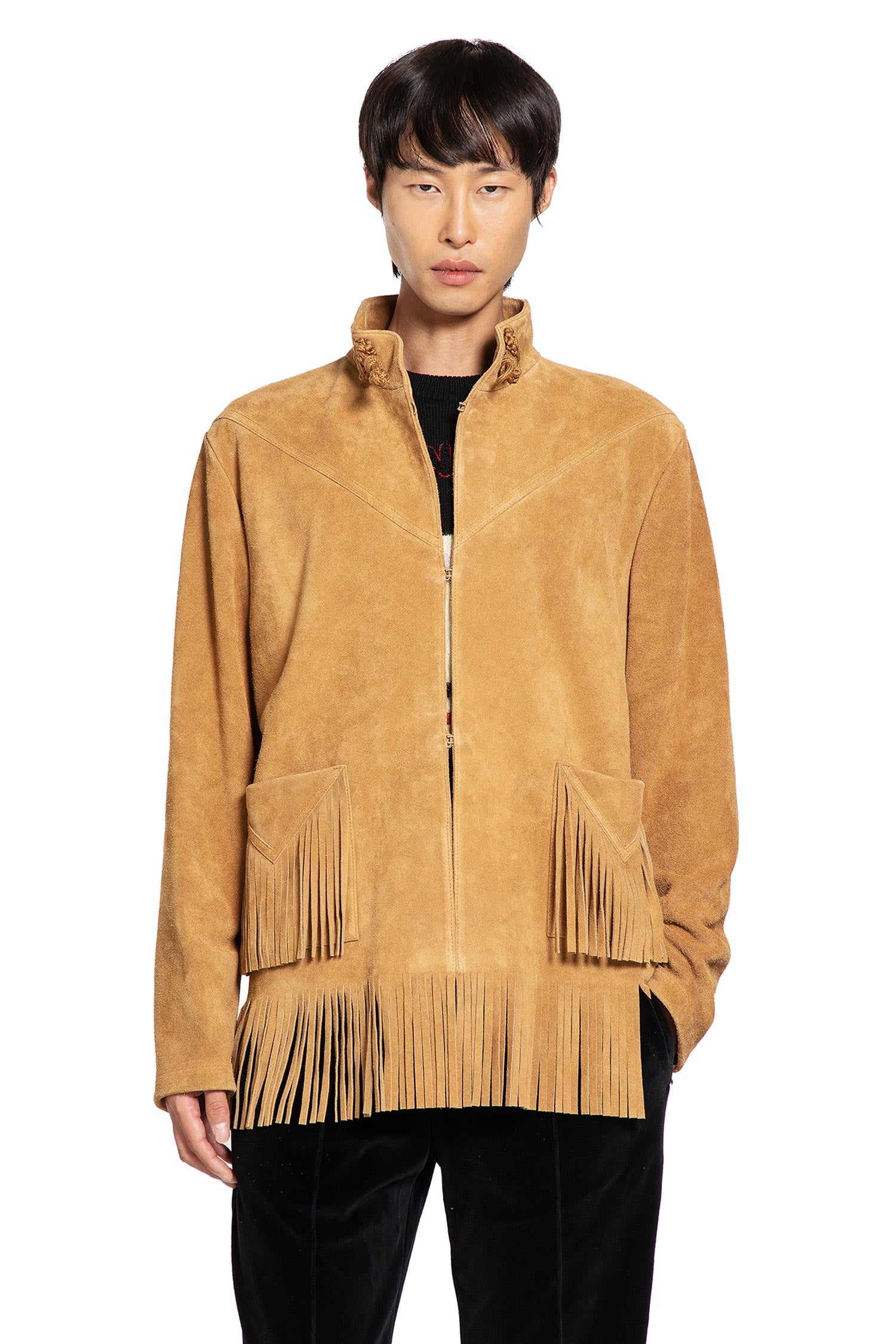 Fringed Suede Jacket - Antonioli.eu