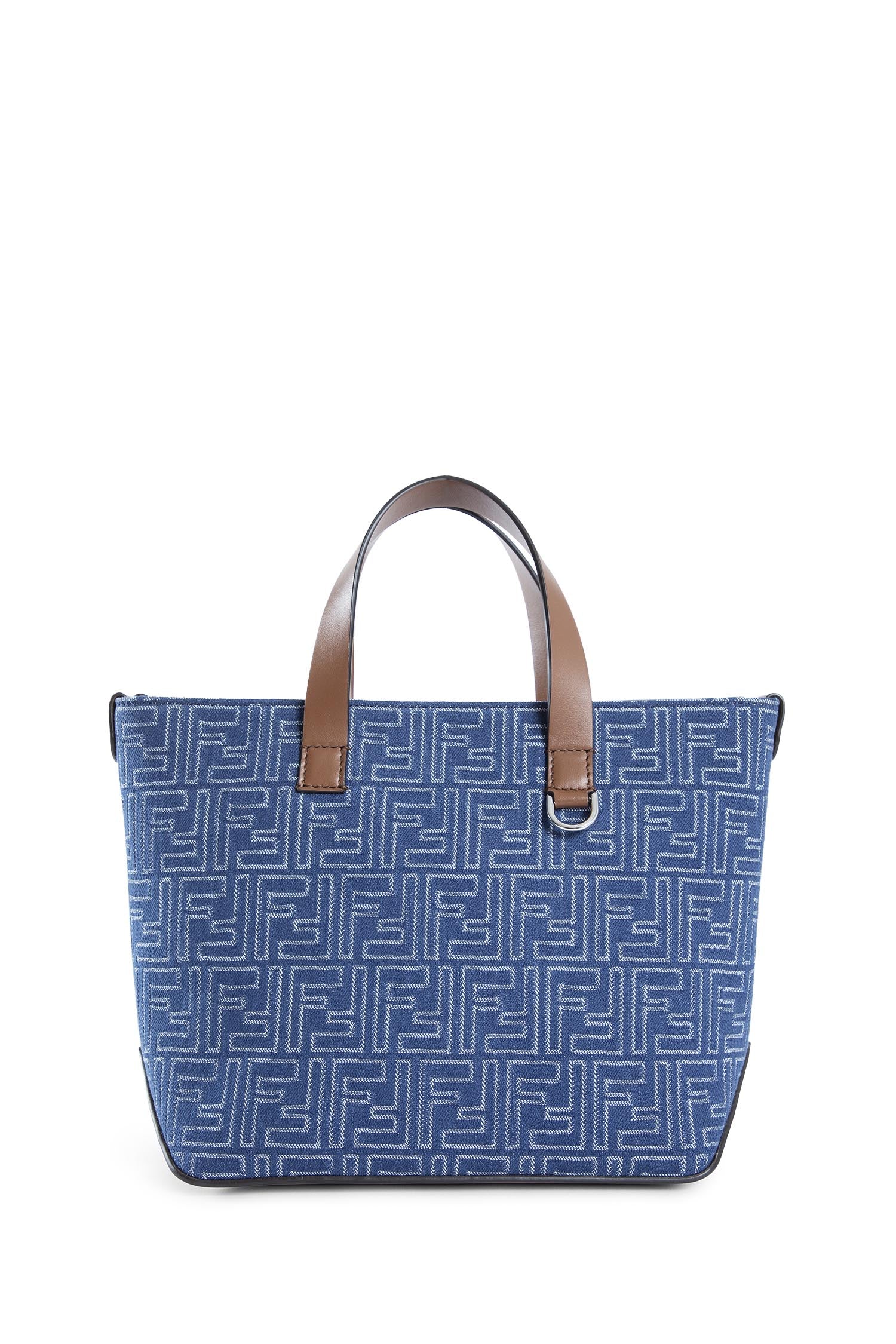 FF Denim-Effect Shopping Bag Small - Antonioli.eu