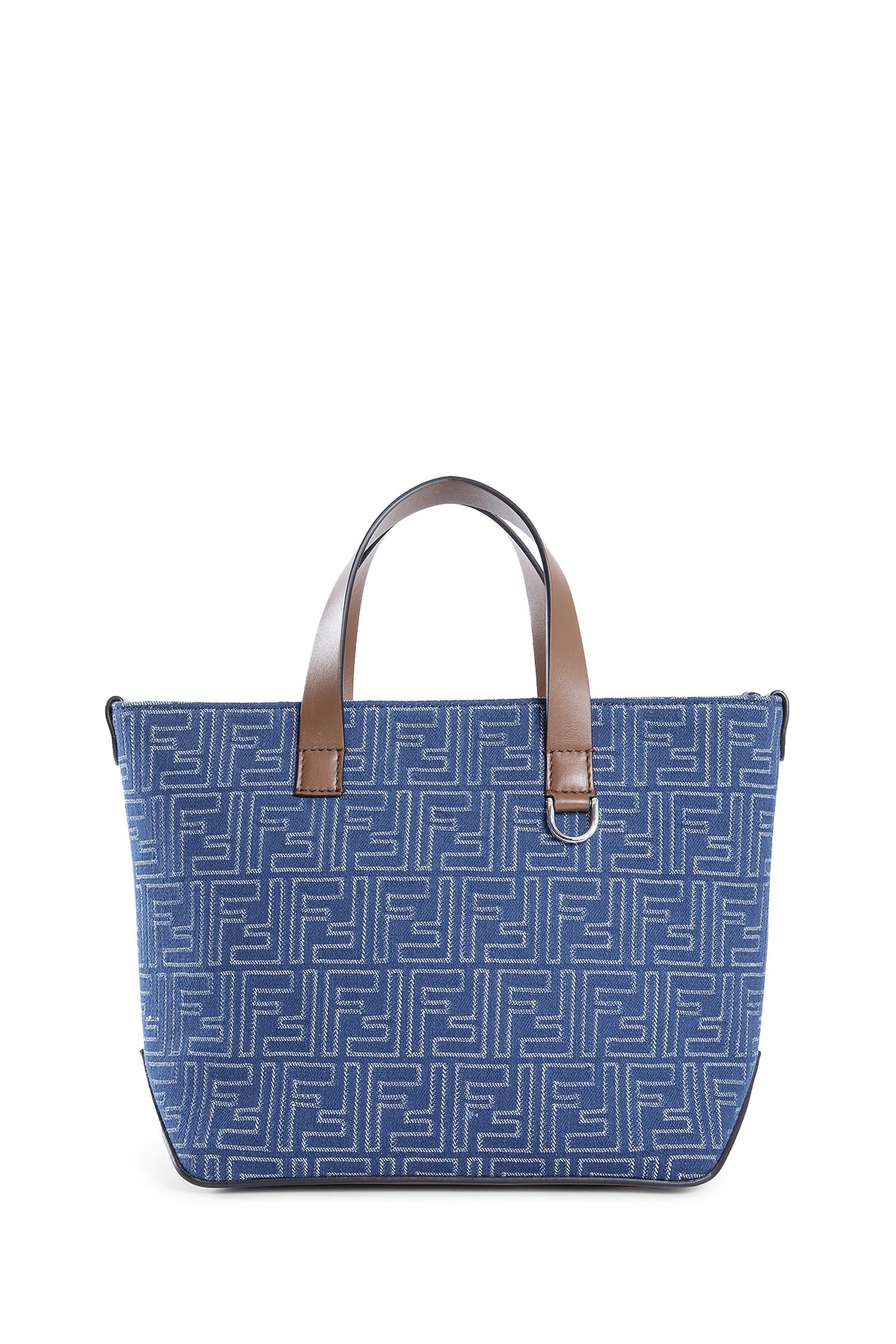 FF Denim-Effect Shopping Bag Small - Antonioli.eu