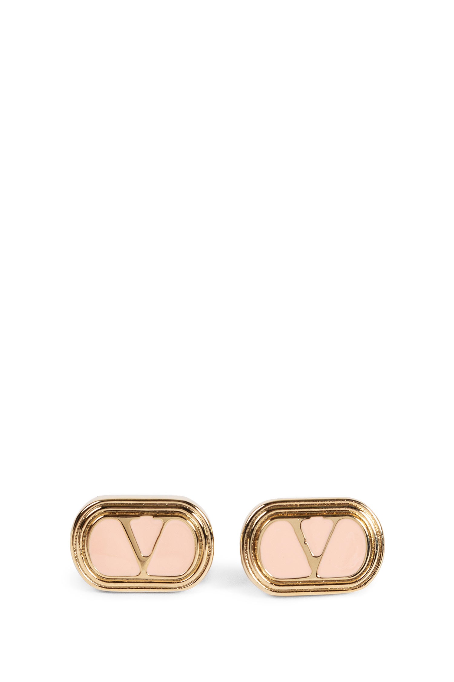 Oval-Frame Logo Earrings