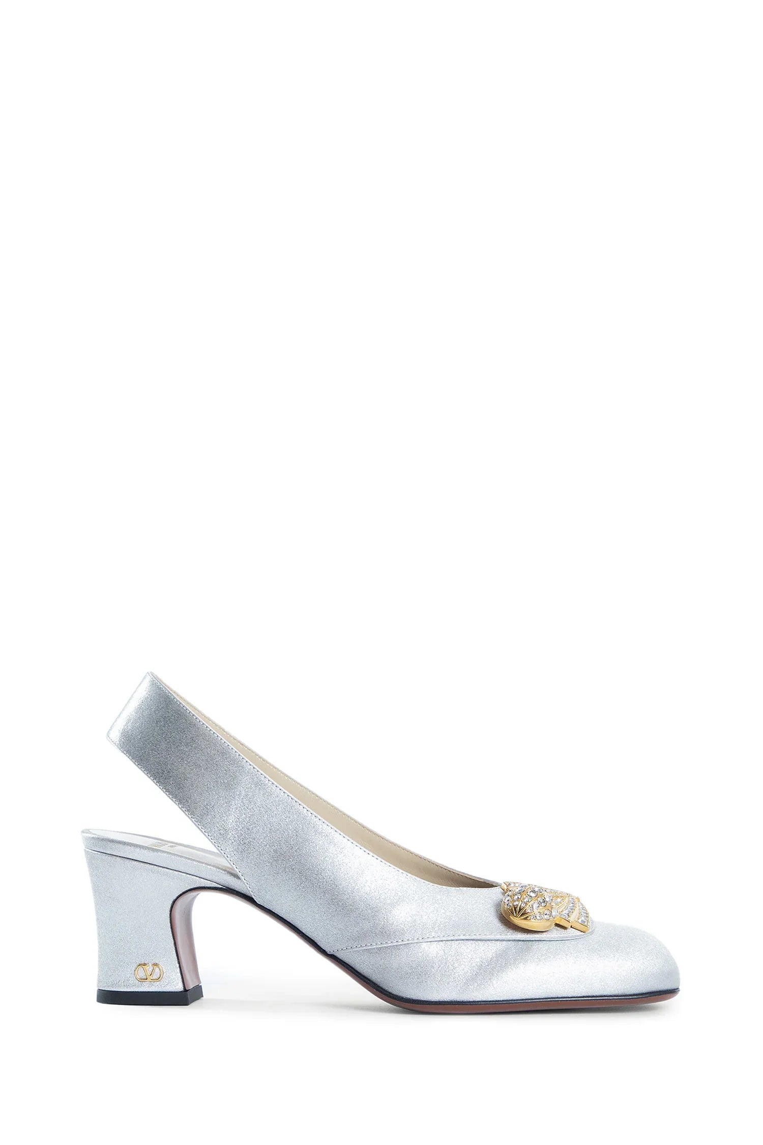 Adamntine slingback pumps in glitter fabric - Antonioli.eu