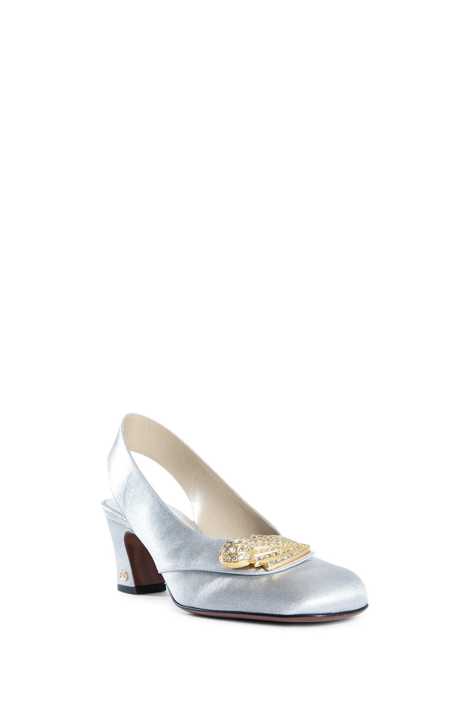 Adamntine slingback pumps in glitter fabric - Antonioli.eu
