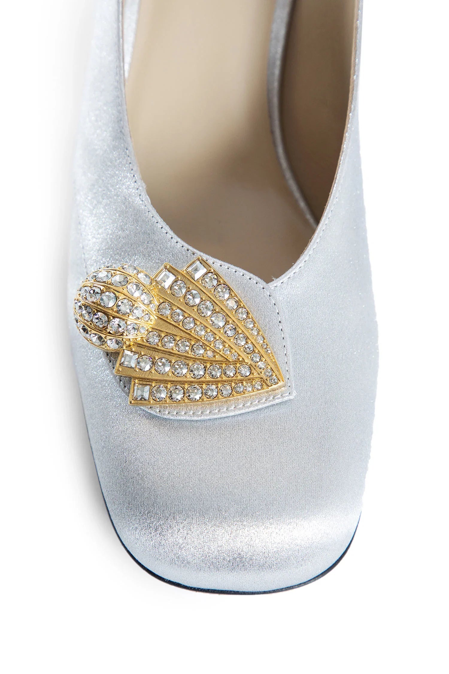 Adamntine slingback pumps in glitter fabric - Antonioli.eu