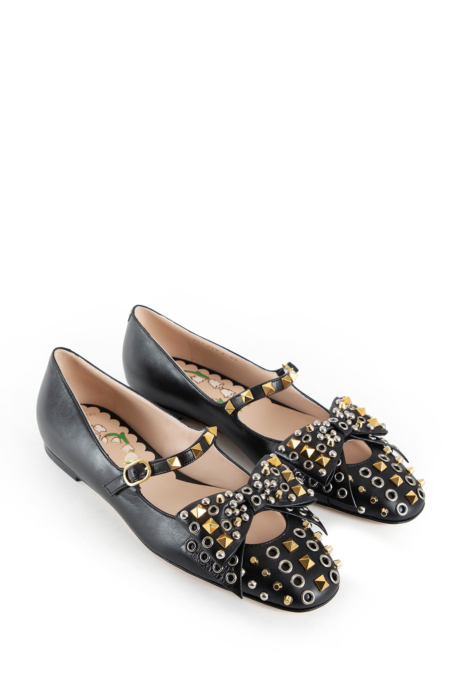 Mary-Jane Bowow Ballerinas With Studs
