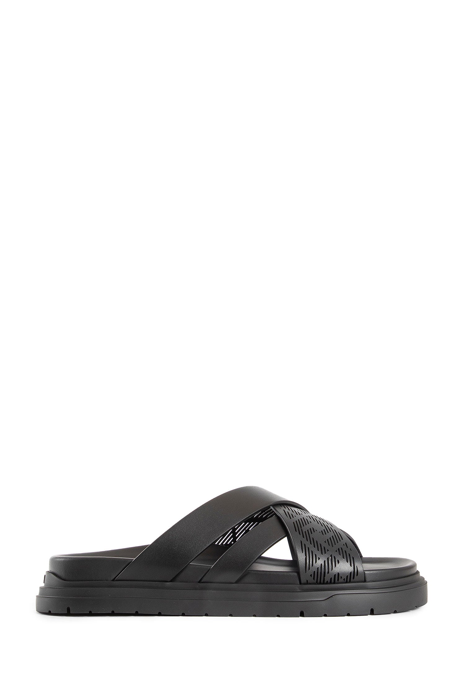 FENDI MAN BLACK SANDALS & SLIDES