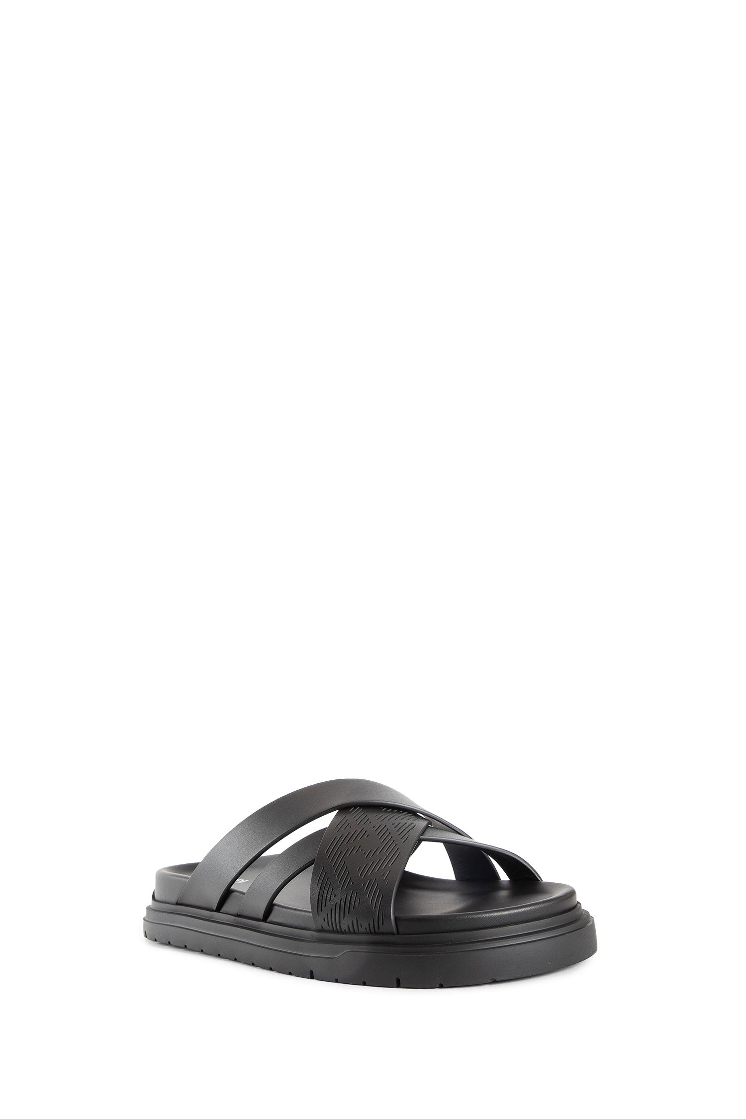 FENDI MAN BLACK SANDALS & SLIDES