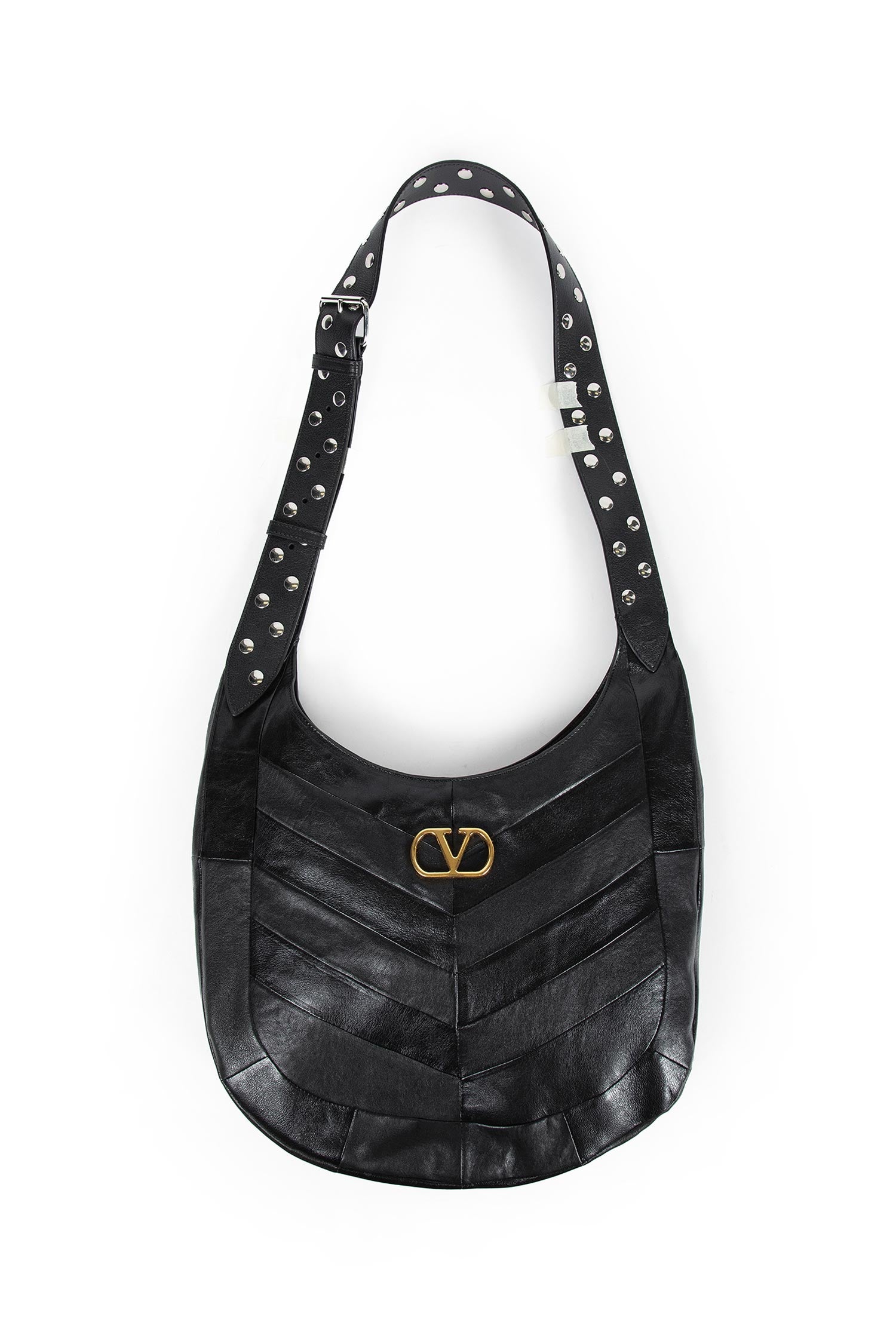 Hoboho Chevron Nappa Hobo Bag