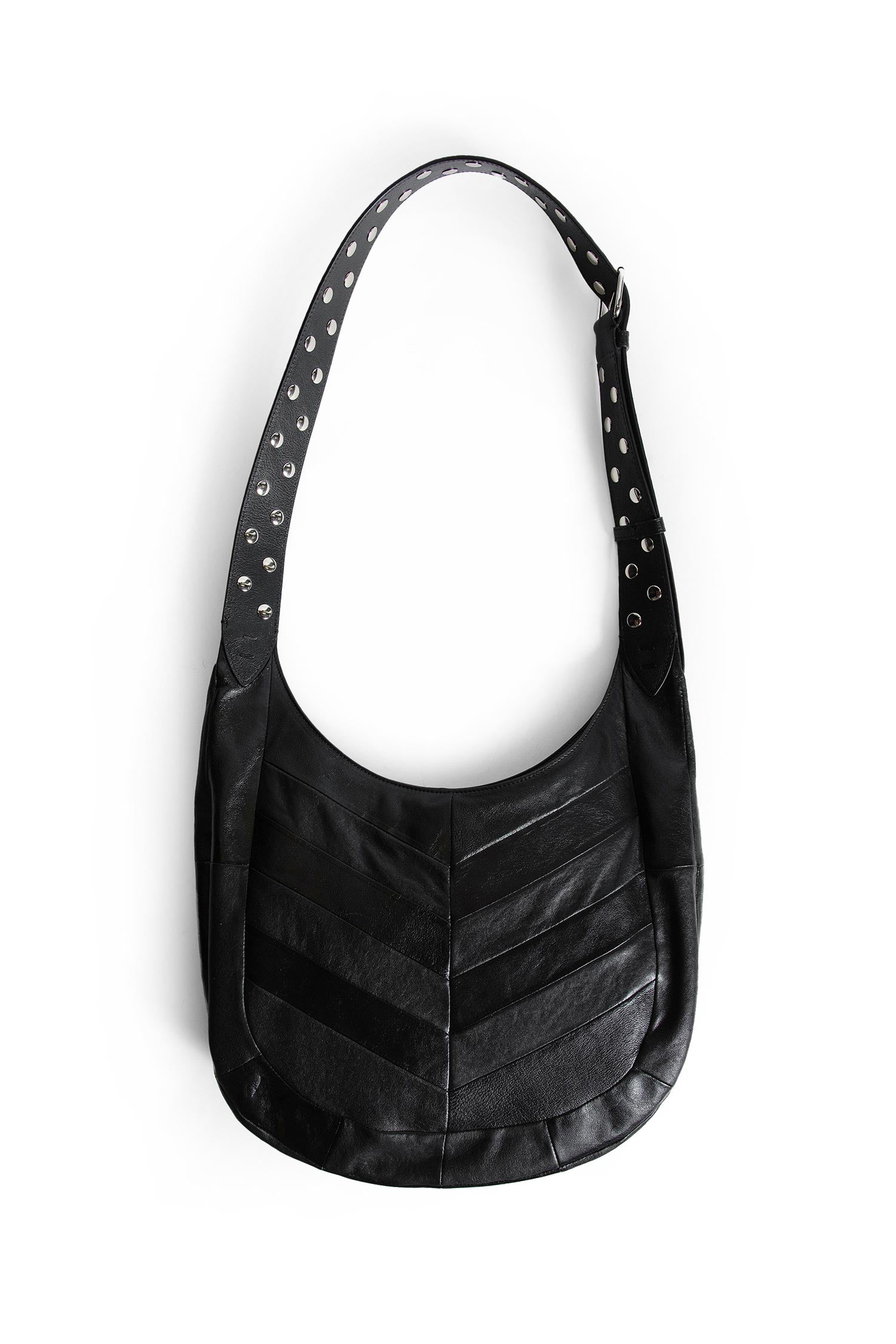 Hoboho Chevron Nappa Hobo Bag