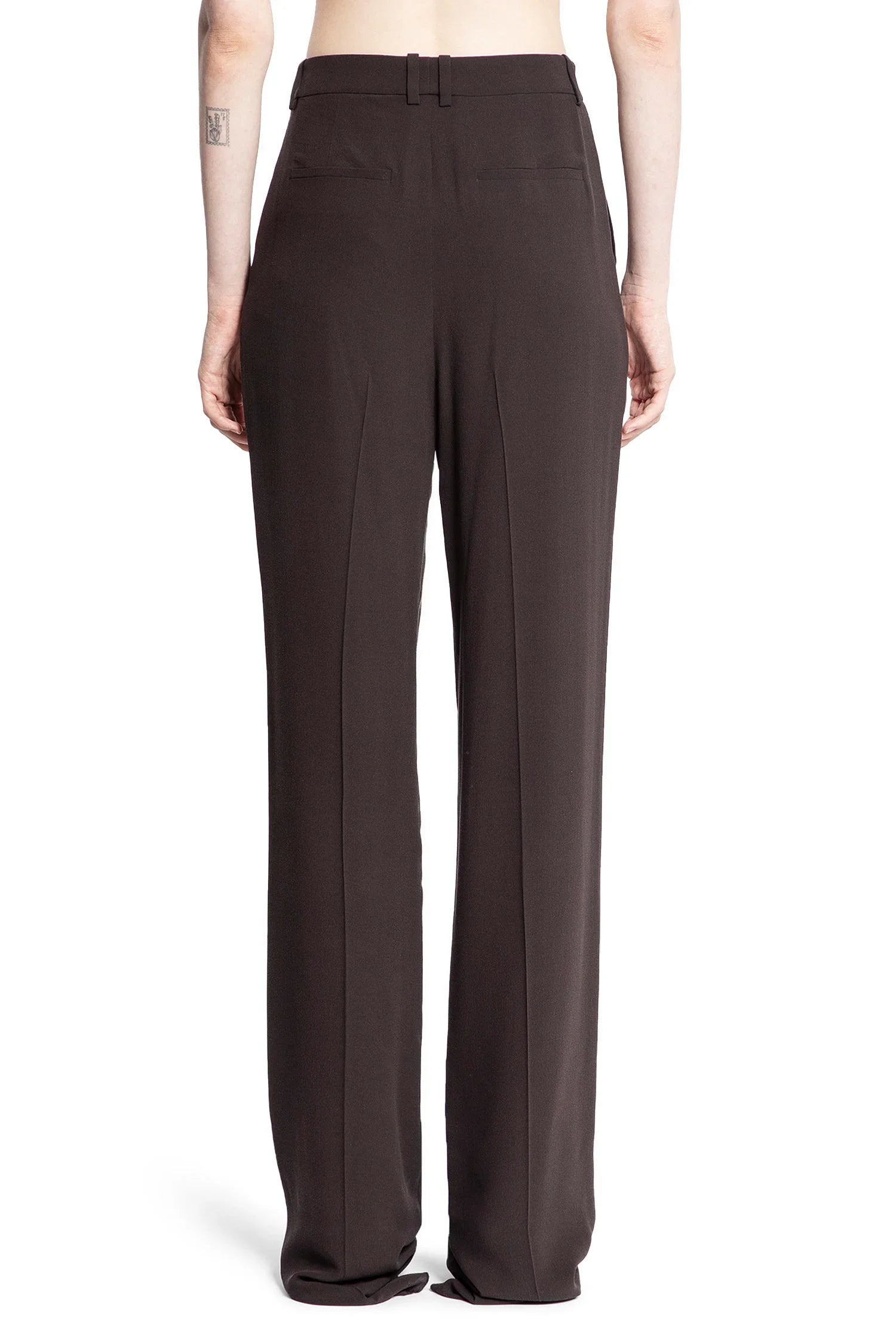 SAINT LAURENT WOMAN BROWN TROUSERS - Antonioli.eu