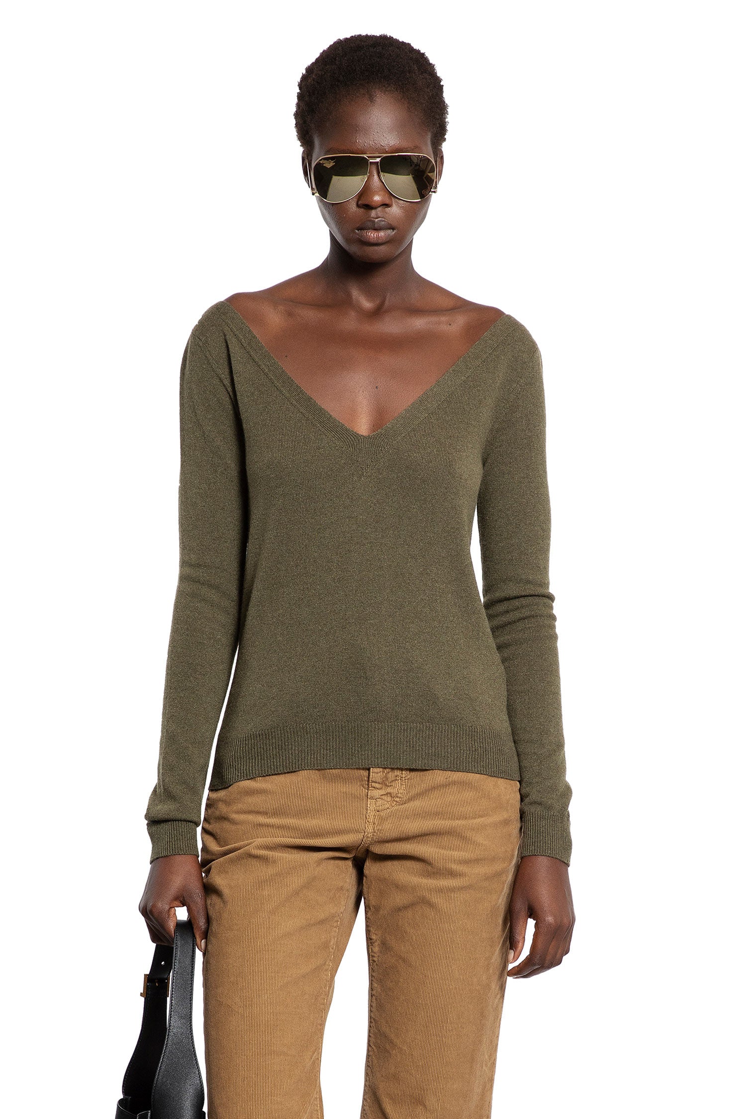 V-Neck Sweater in Cashmere - Antonioli.eu