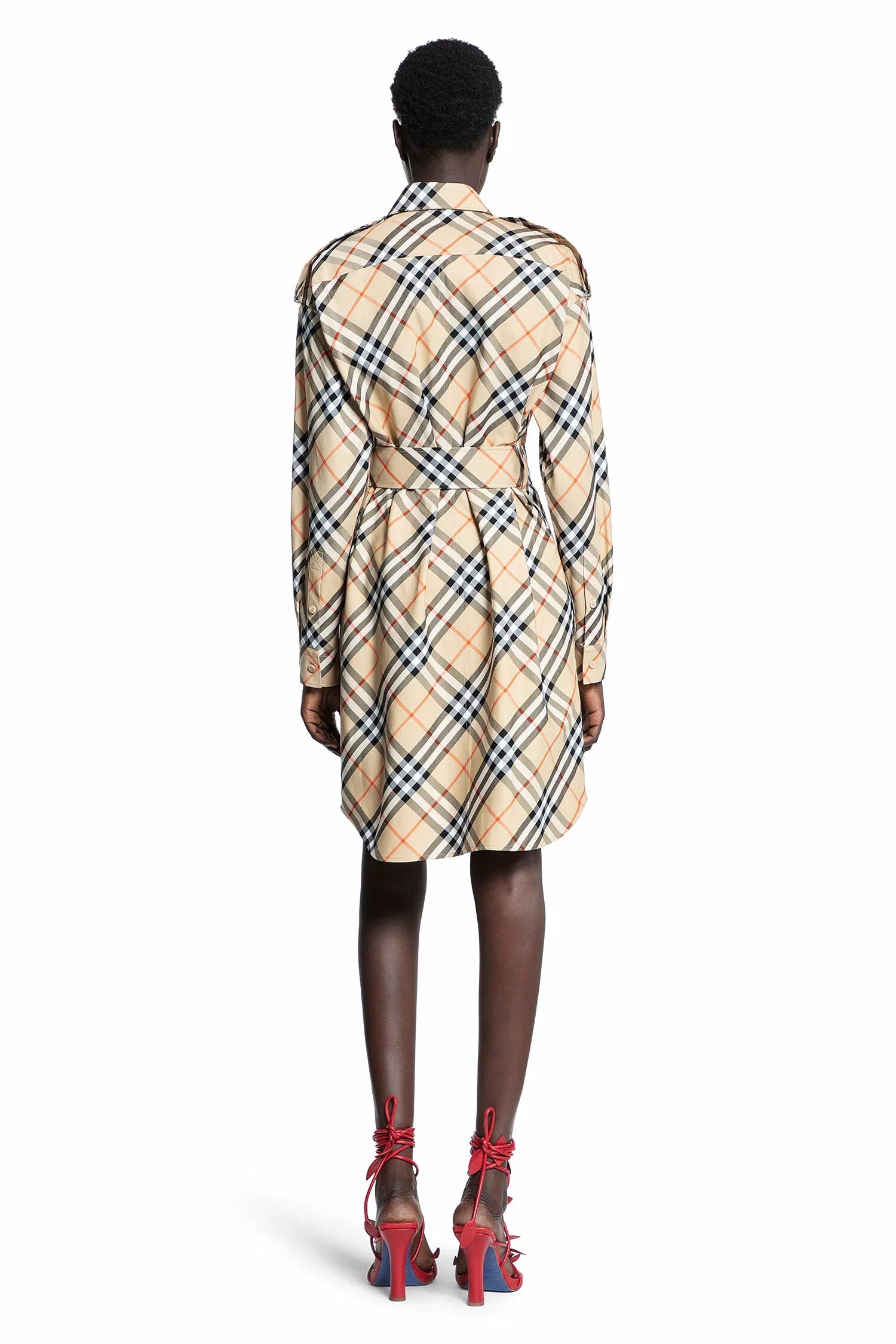 Check Cotton Shirt Dress - Antonioli.eu