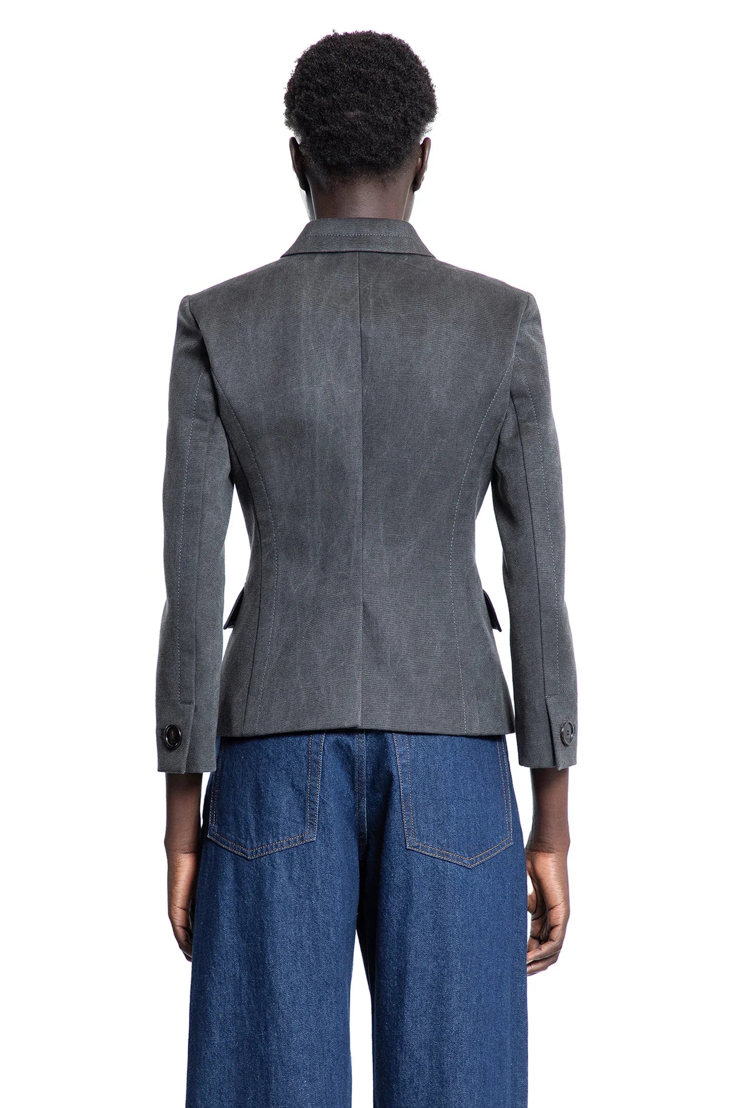Washed Cotton Canvas Blazer - Antonioli.eu