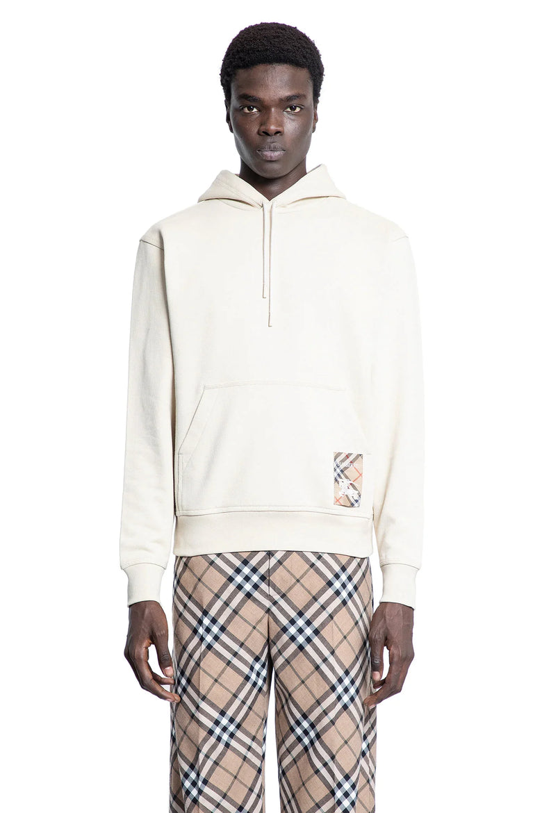 Check Label Cotton Hoodie - Antonioli.eu