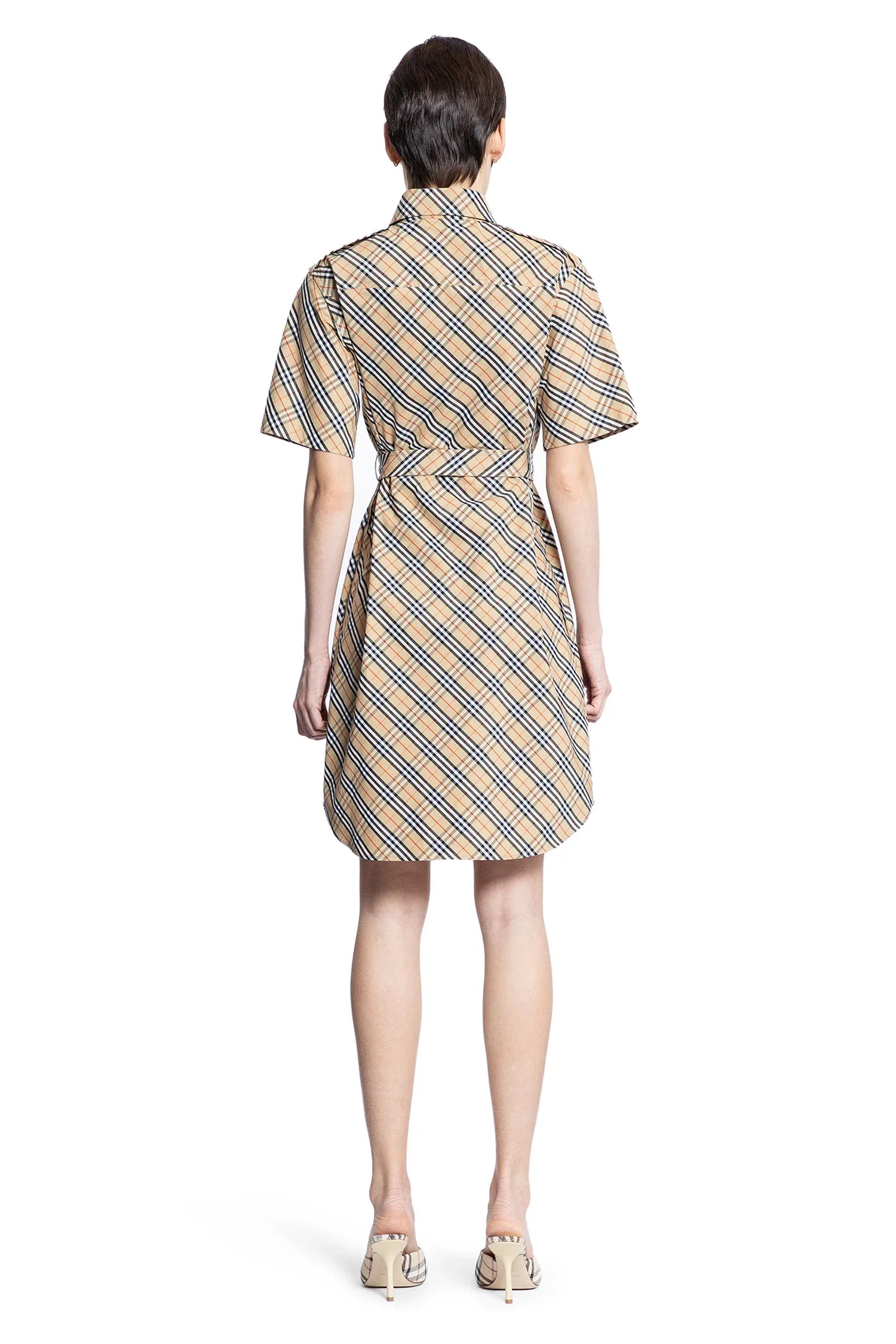Check Cotton Shirt Dress - Antonioli.eu