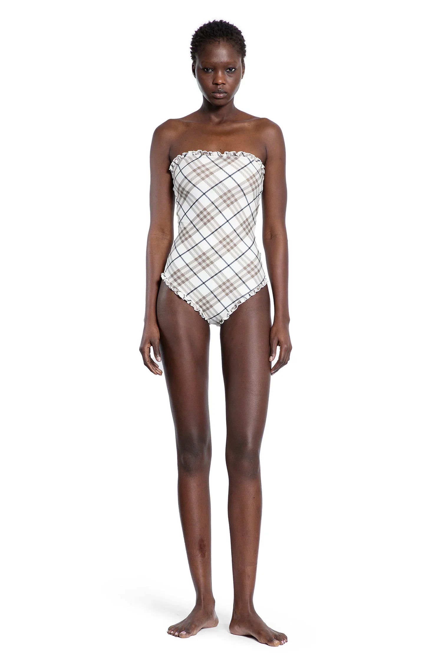 Frilled check Swimsuit - Antonioli.eu