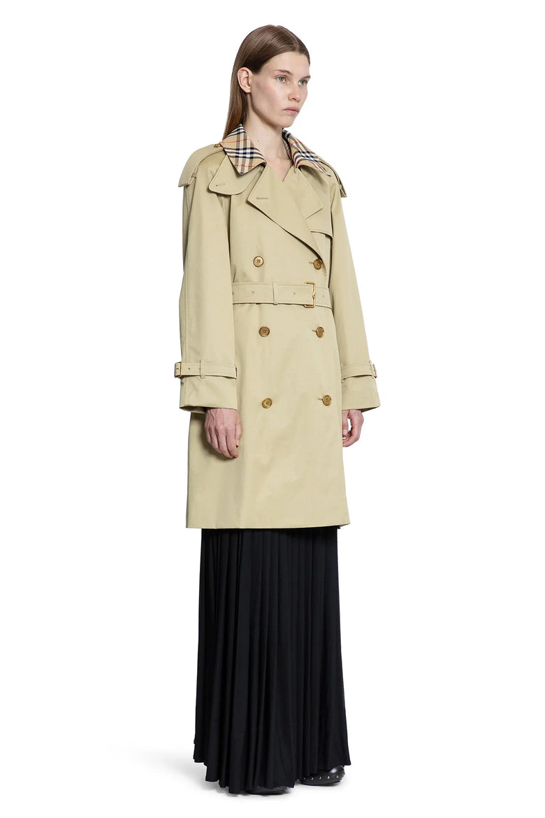 Mid-length Check Collar Castleford Trench Coat - Antonioli.eu