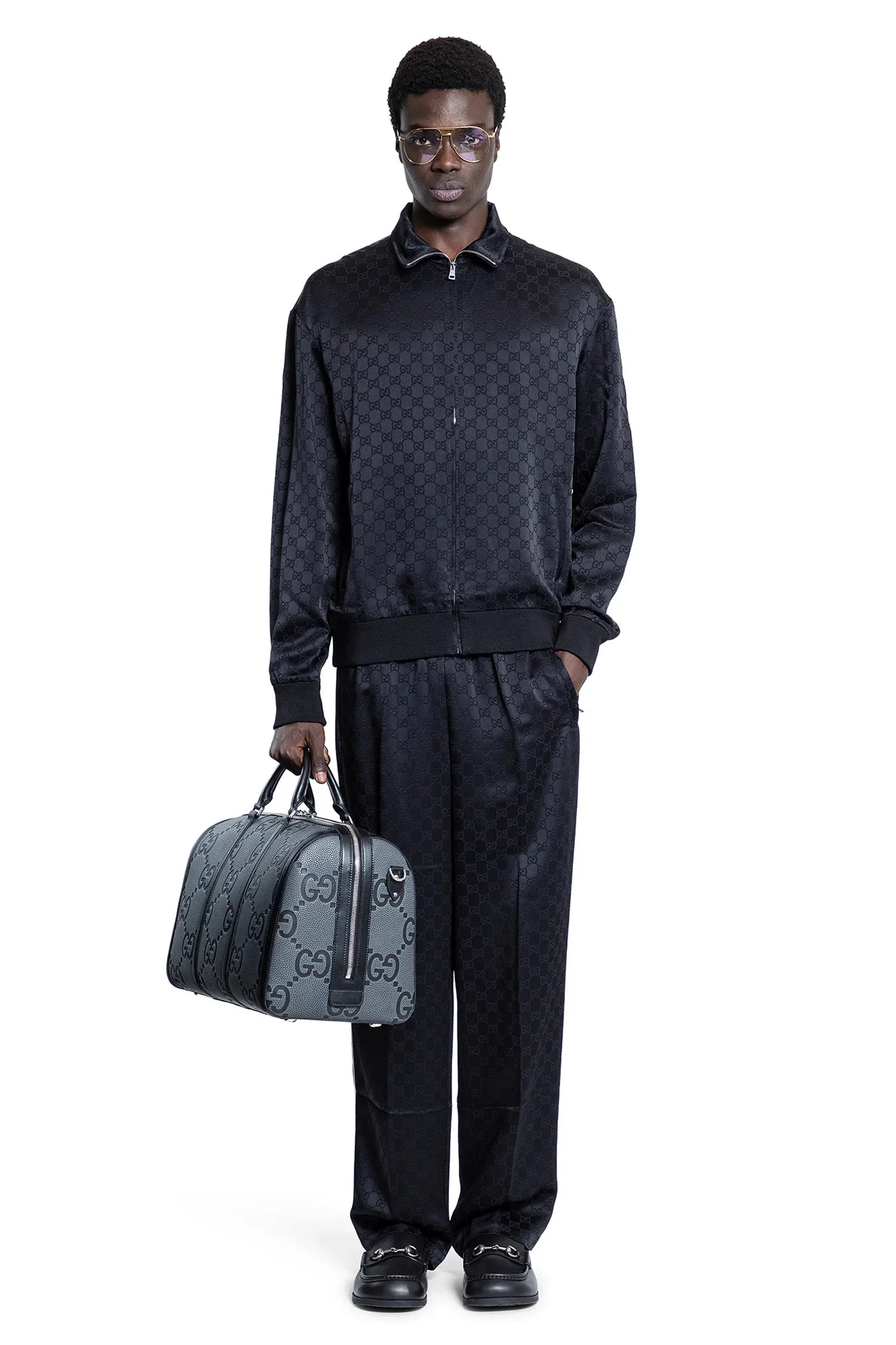 GG Satin Jogging Pants - Antonioli.eu