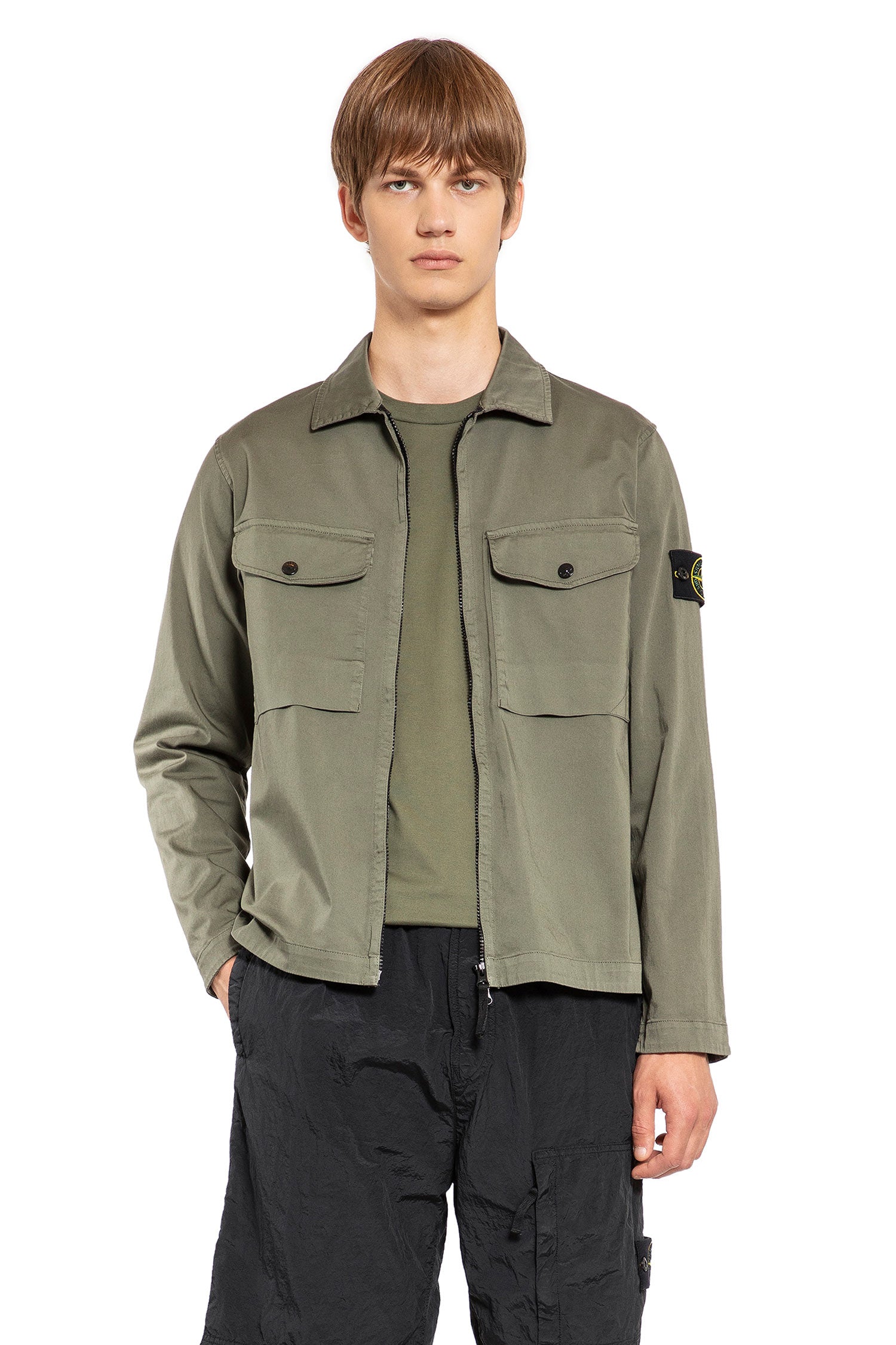 STONE ISLAND MAN GREEN JACKETS Antonioli.eu