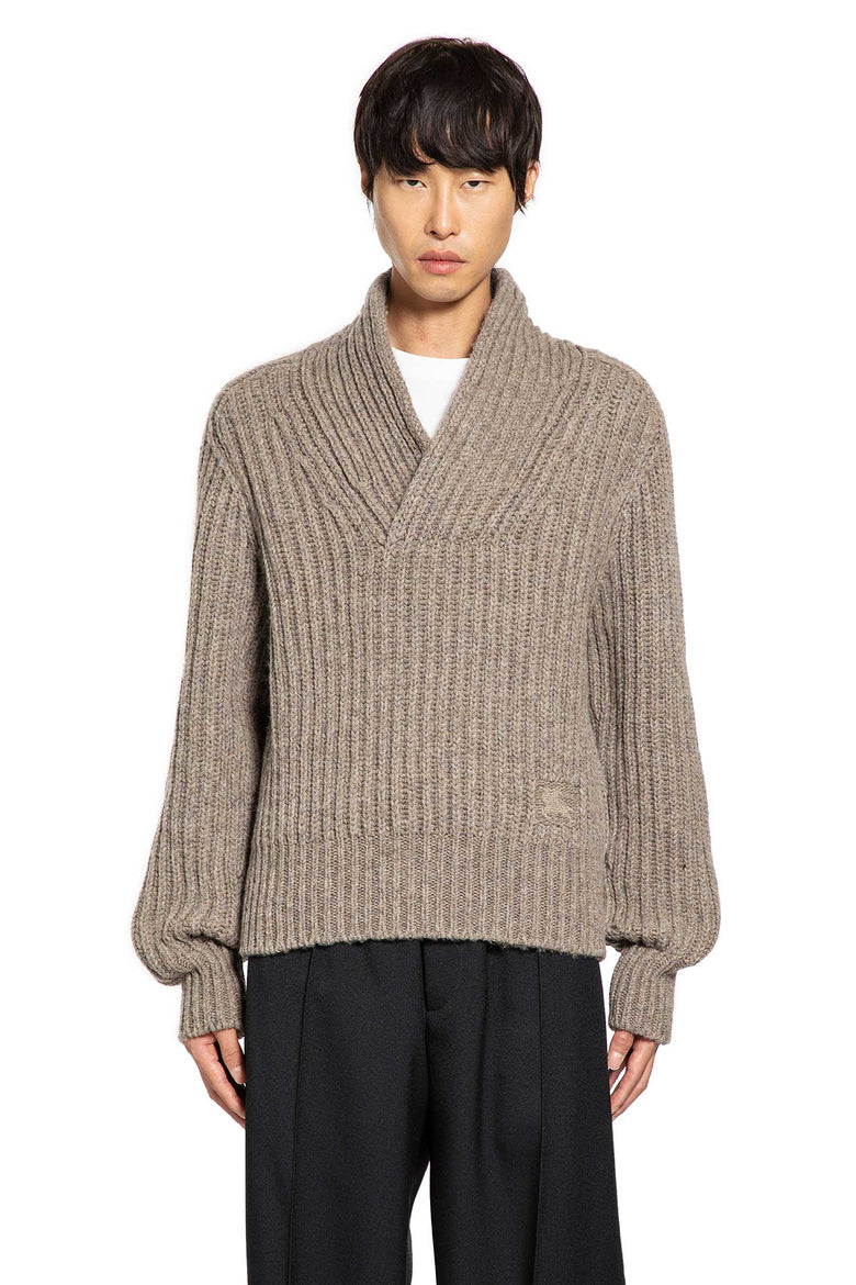 Shawl Collar Wool Sweater - Antonioli.eu