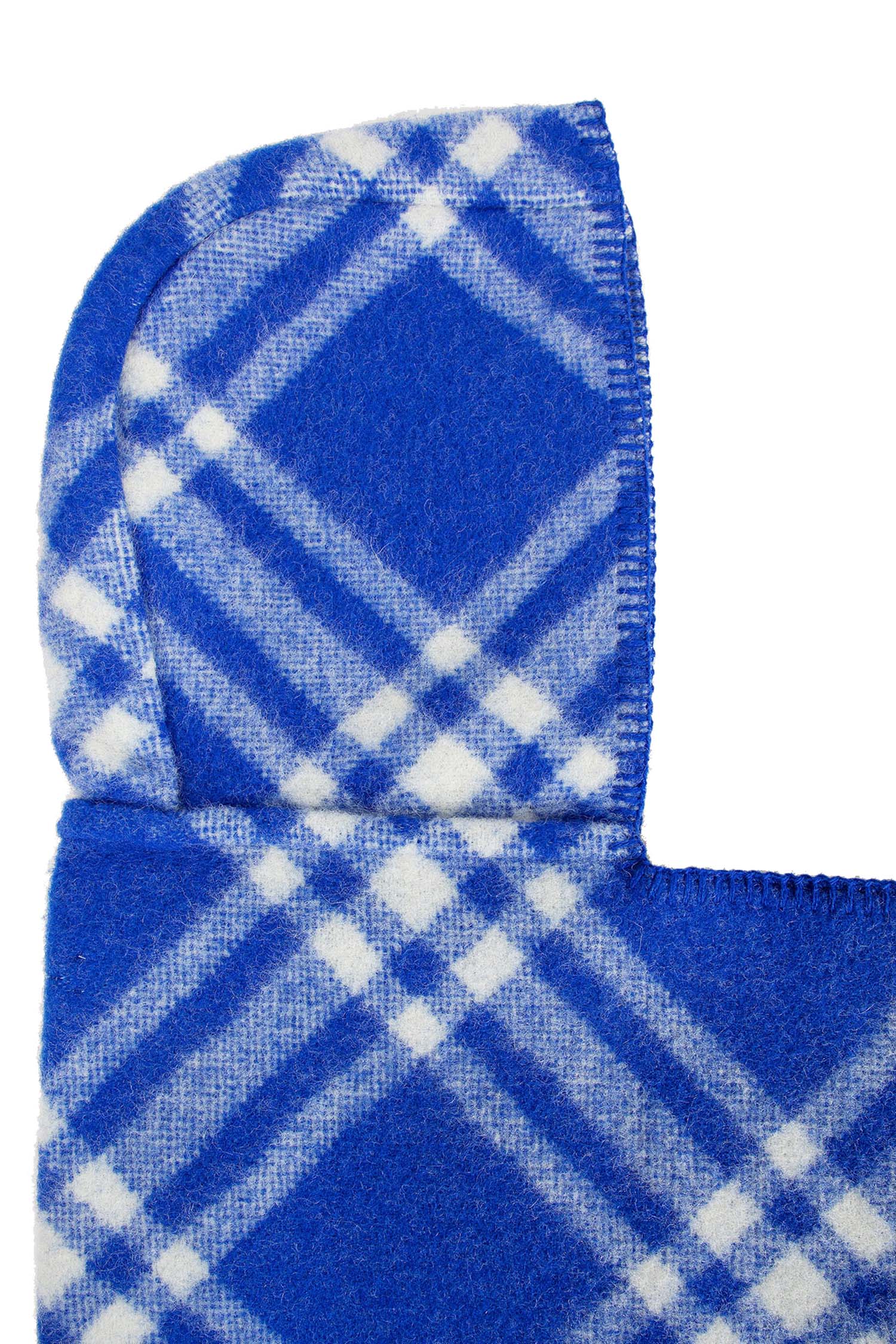 Check Wool Hooded Scarf