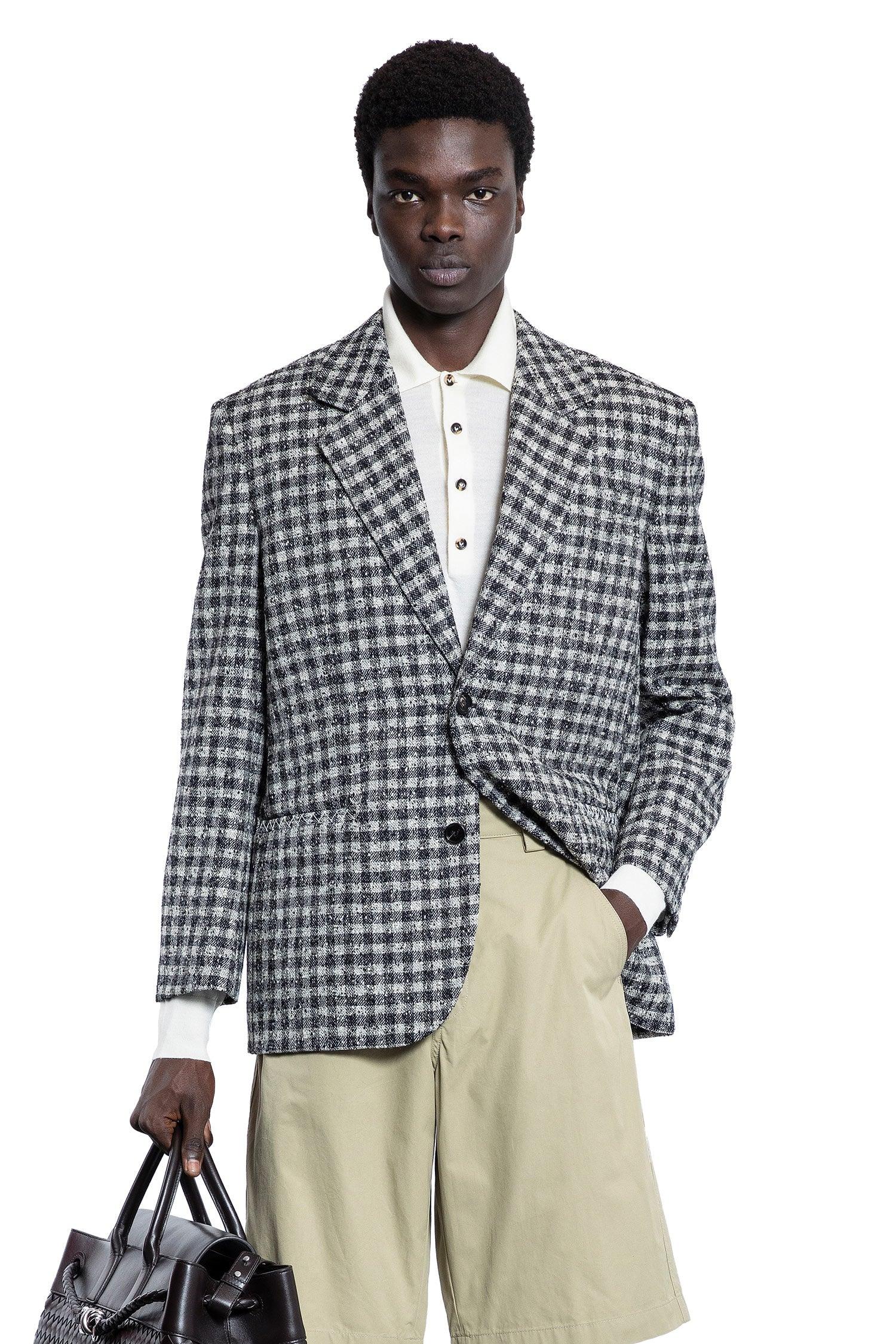 Bouclé Gingham Wool Blazer - Antonioli.eu
