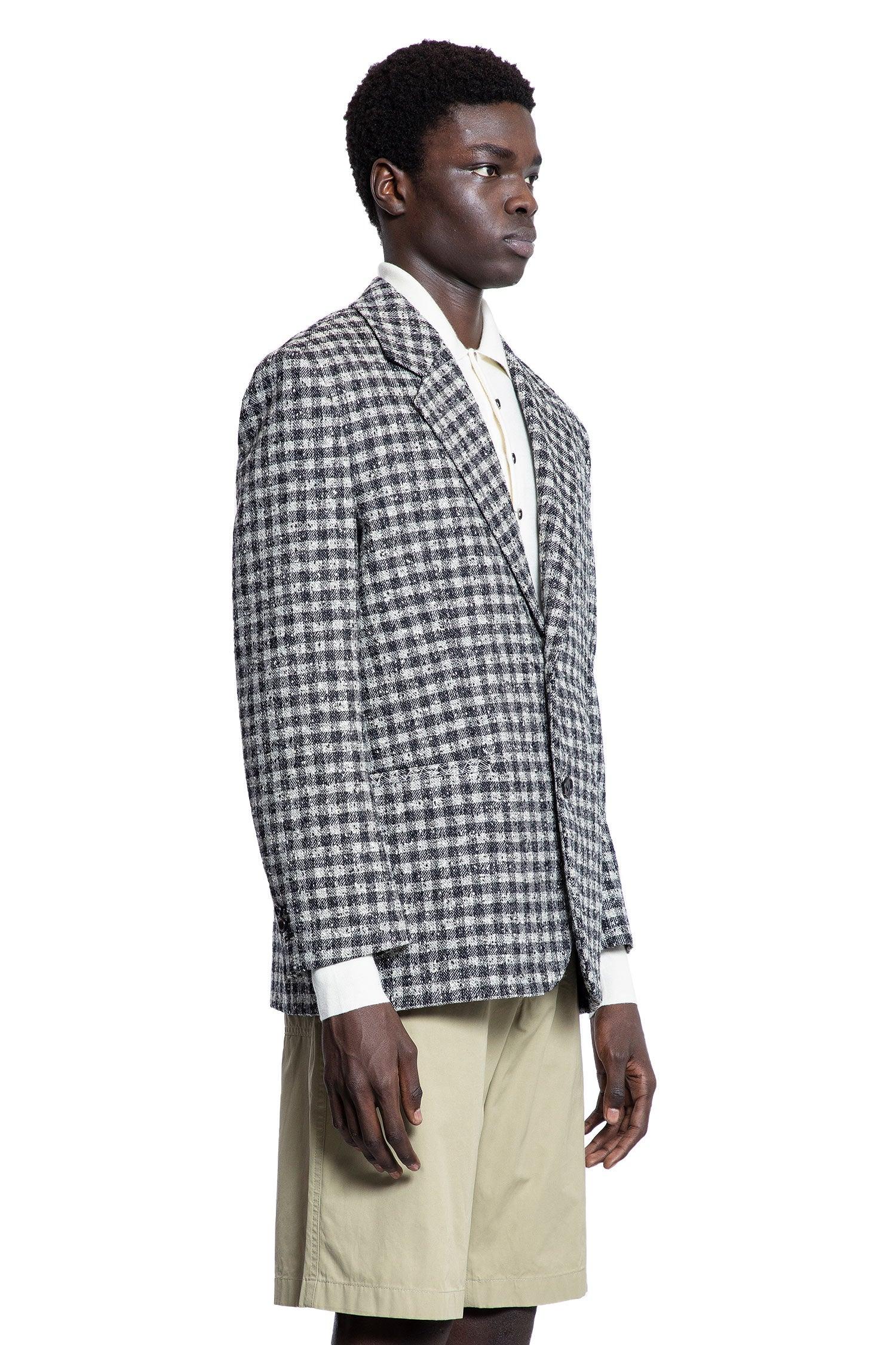 Bouclé Gingham Wool Blazer - Antonioli.eu