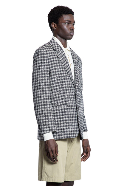Bouclé Gingham Wool Blazer - Antonioli.eu