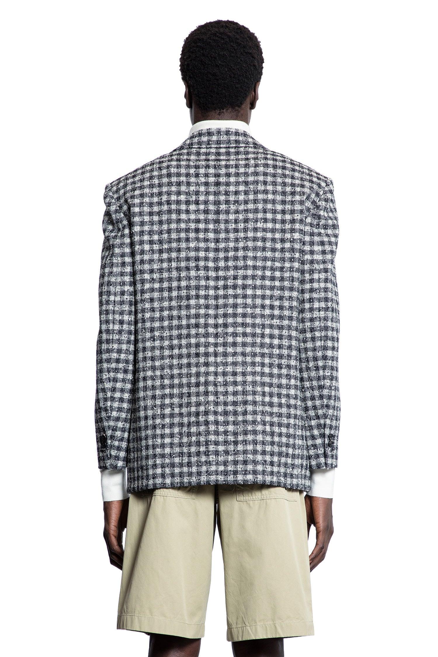 Bouclé Gingham Wool Blazer - Antonioli.eu