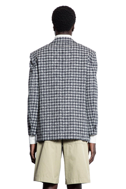 Bouclé Gingham Wool Blazer - Antonioli.eu