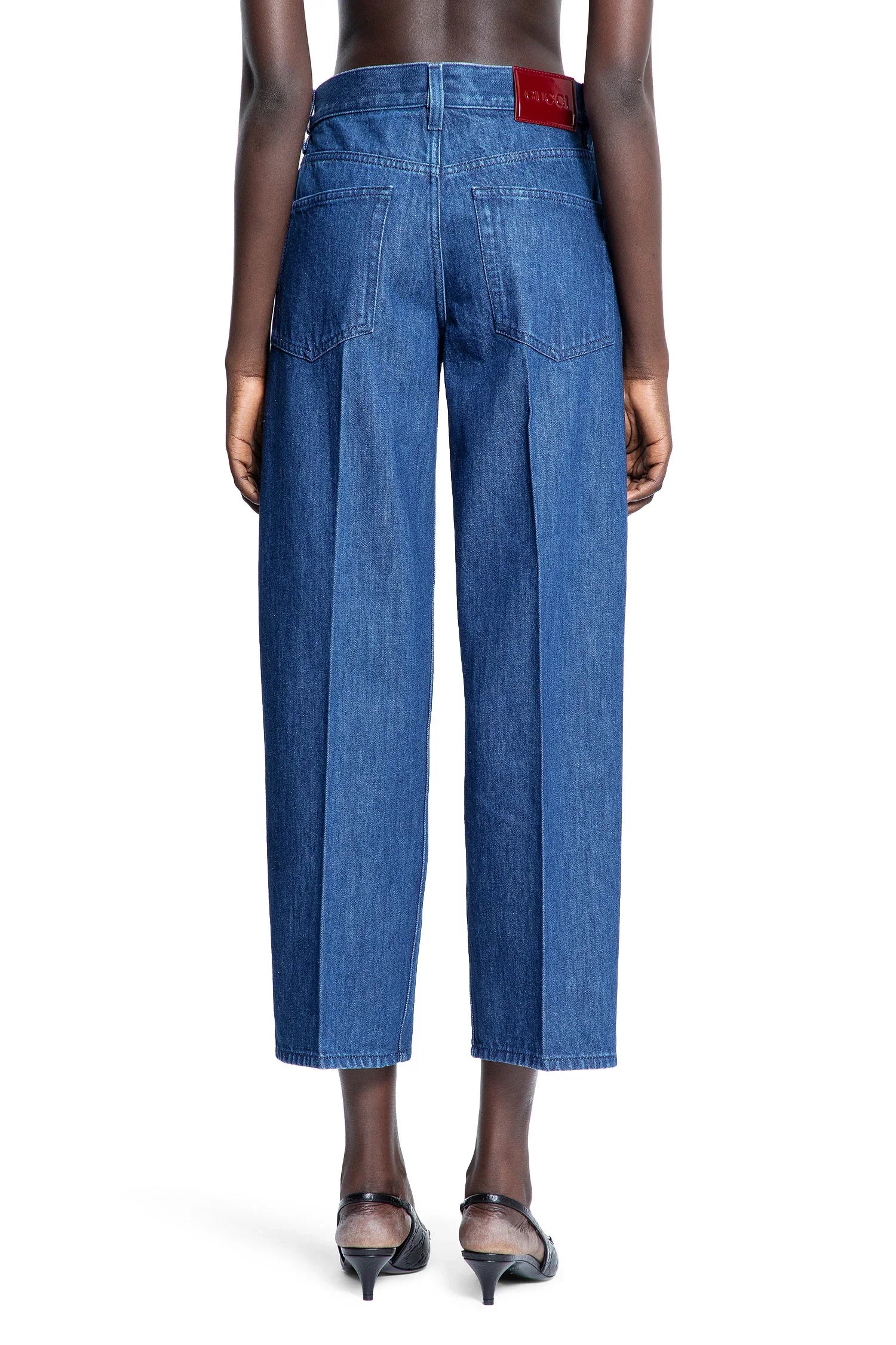 Cropped Straight Leg 5 Pocket Jeans - Antonioli.eu