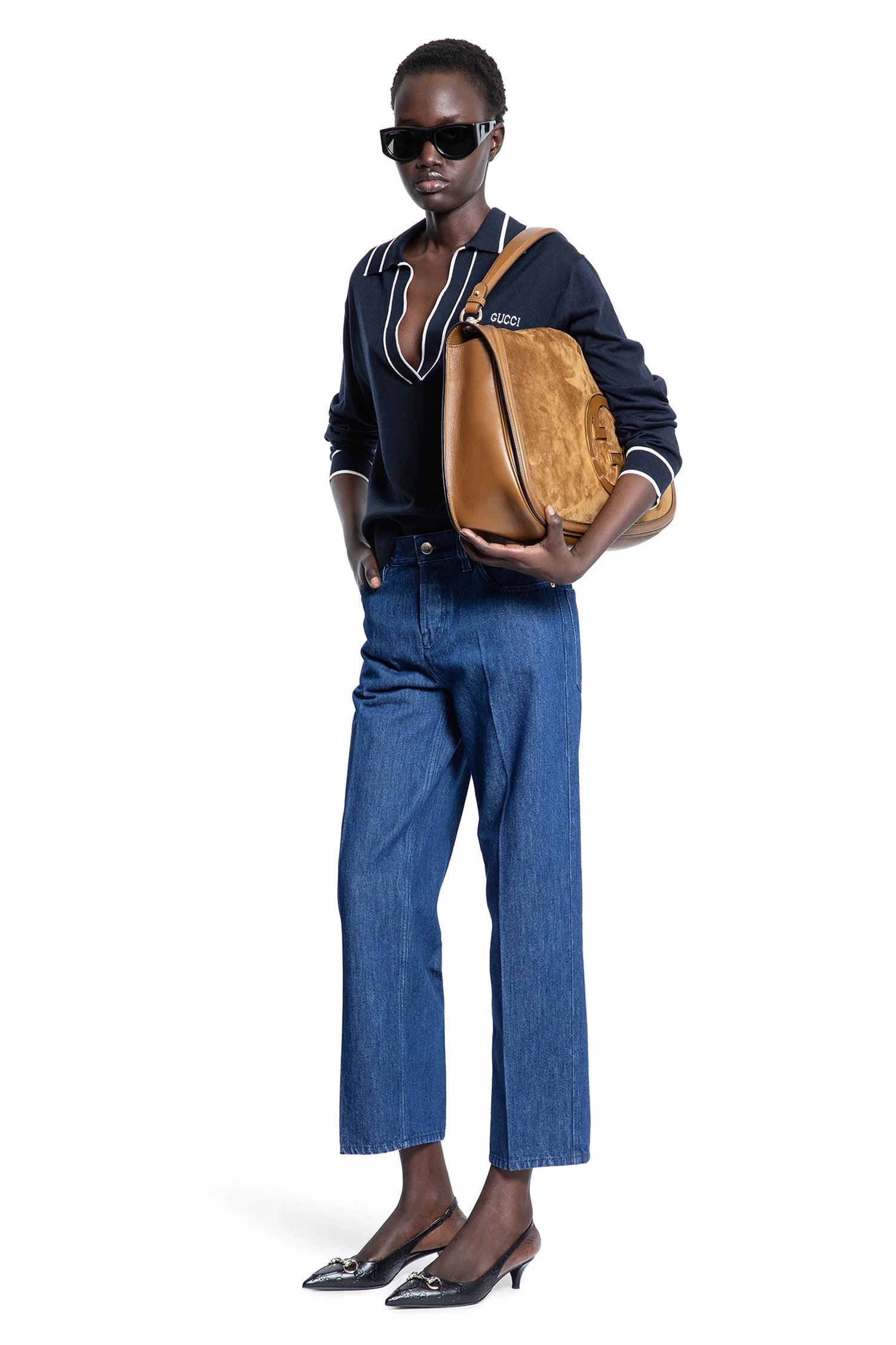 Cropped Straight Leg 5 Pocket Jeans - Antonioli.eu