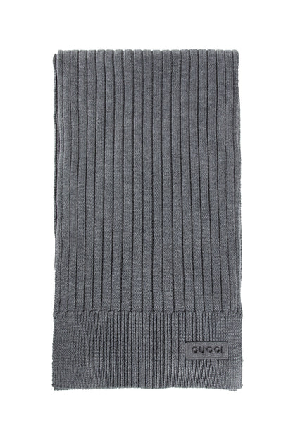 Rib Knit Wool Scarf - Antonioli.eu