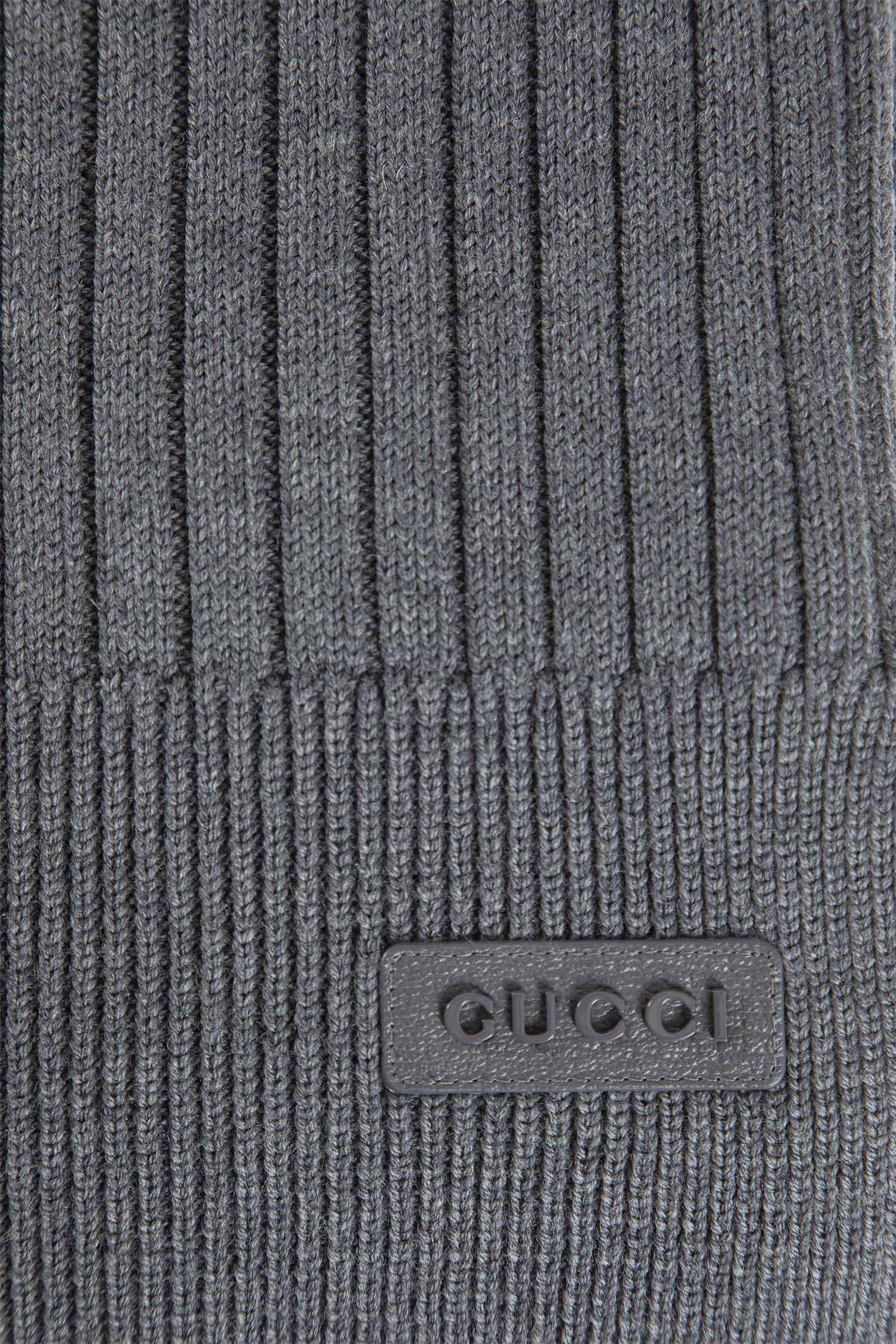 Rib Knit Wool Scarf - Antonioli.eu