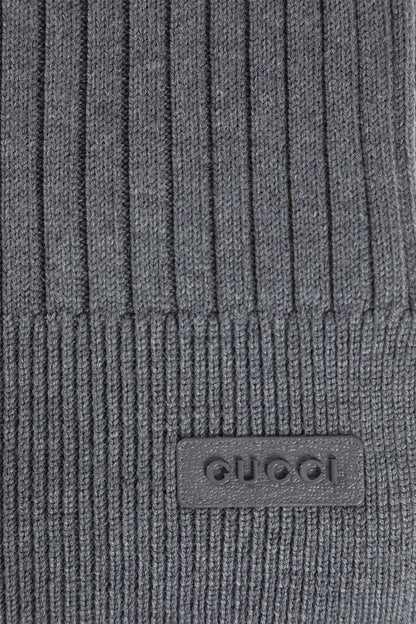 Rib Knit Wool Scarf - Antonioli.eu